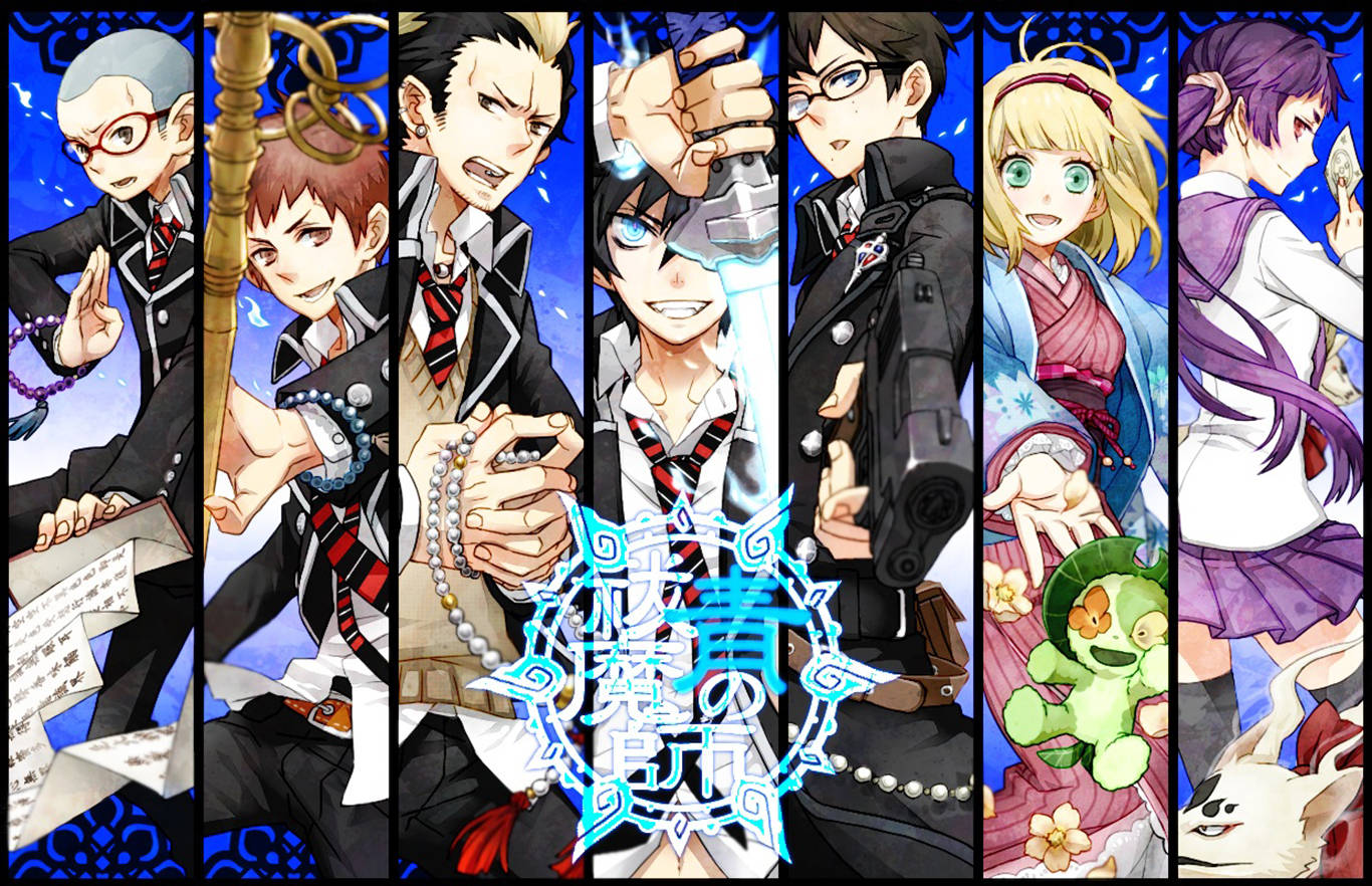 Blue Exorcist, anime characters, school uniforms, HD Desktop Wallpaper