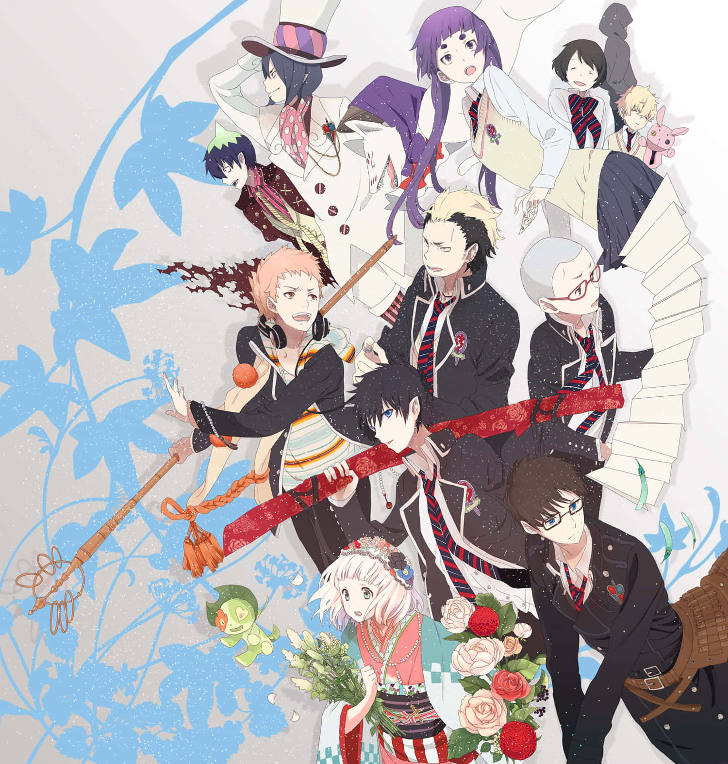 Blue Exorcist, characters, school uniforms, HD Phone Wallpaper