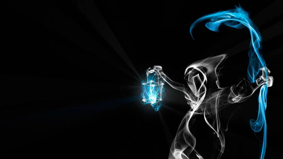 Blue Fire Skull