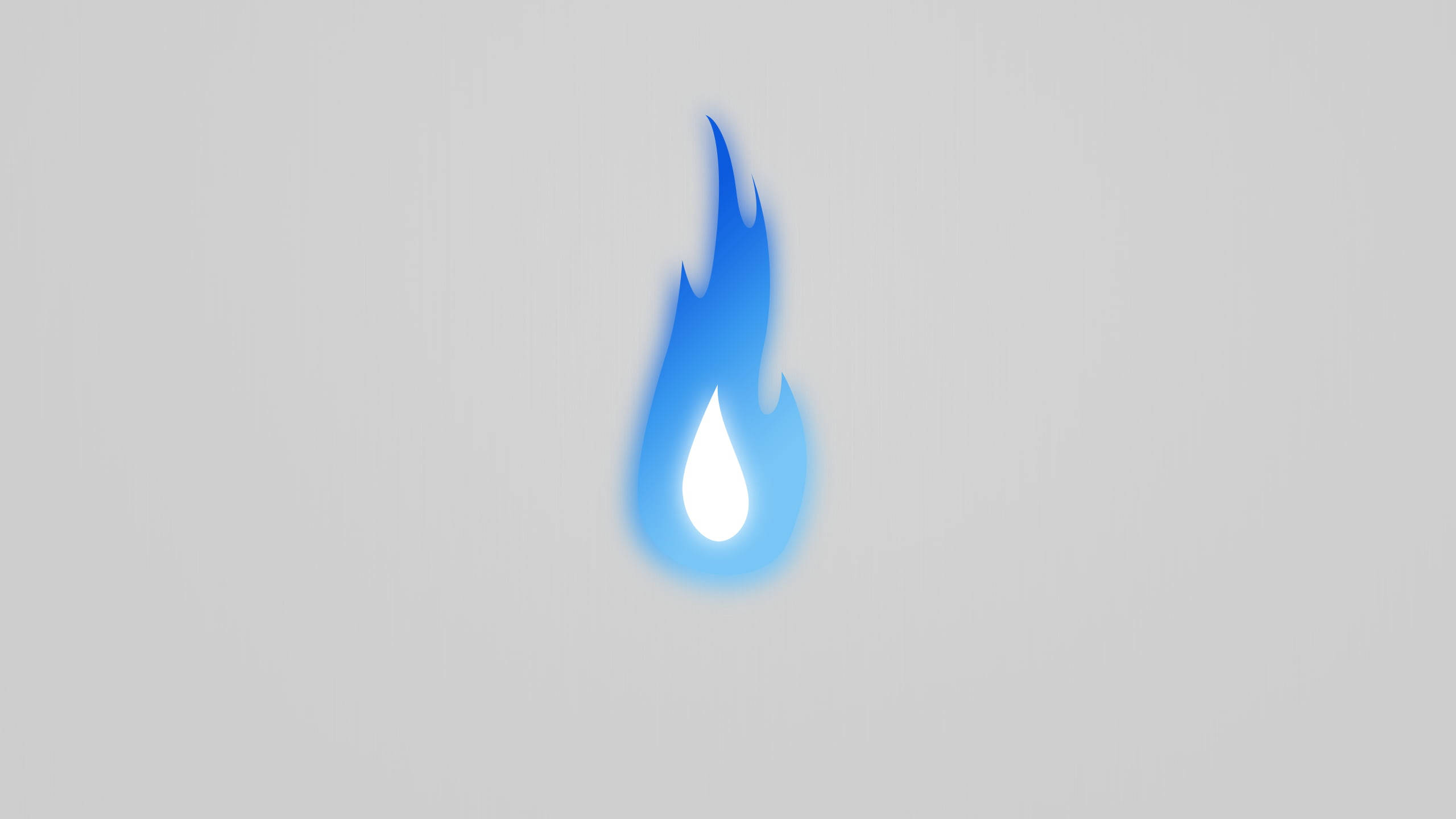 Blue Fire, blue flame, glowing white core, 2K Desktop Wallpaper