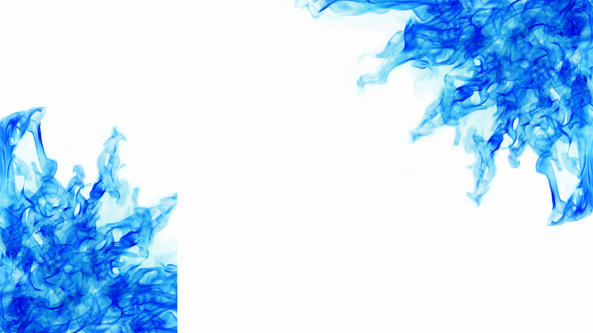 Blue Flames, white background, vibrant blue smoke, Full HD Desktop Wallpaper