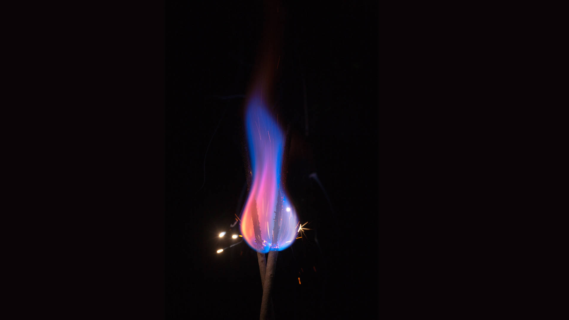 Blue Flames, vibrant blue, pink flame, Full HD Desktop Wallpaper