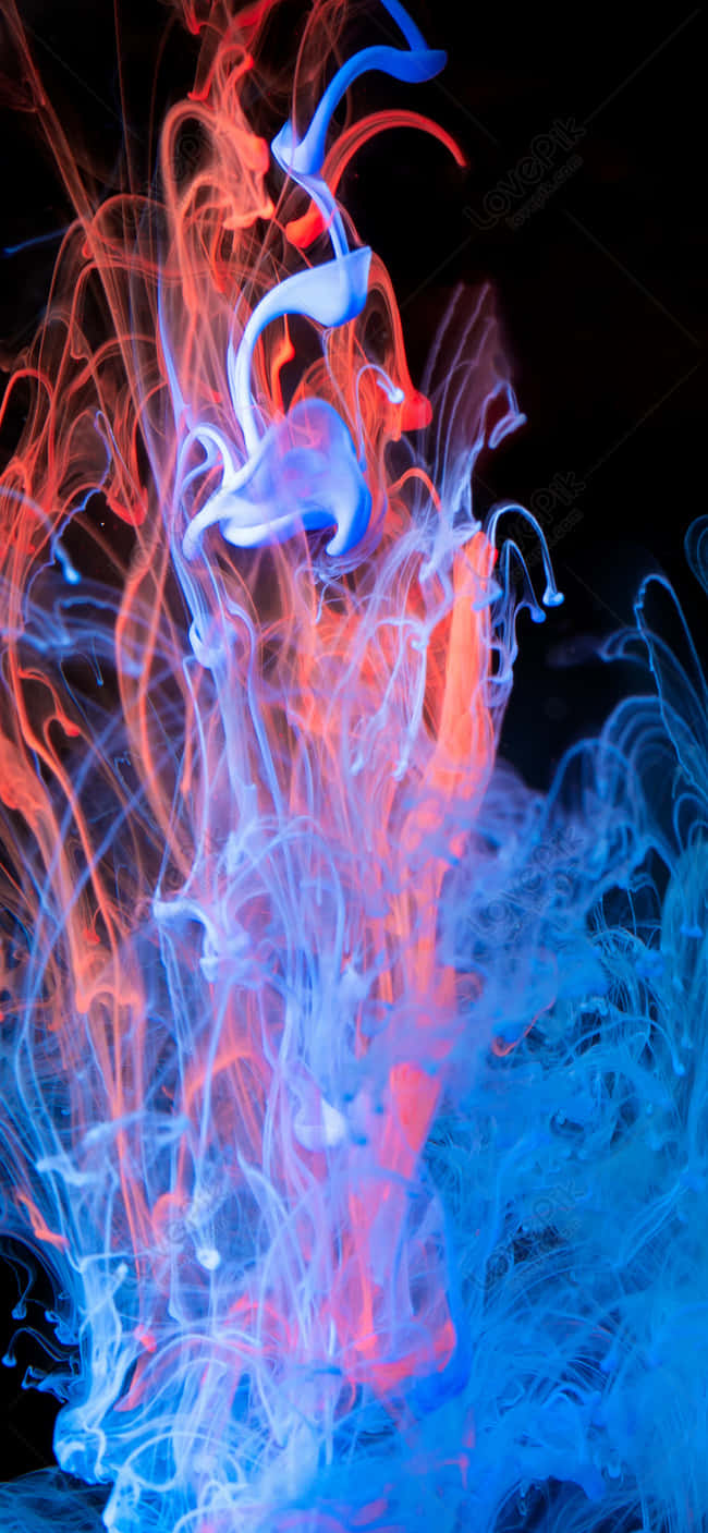 red and blue fire, 650 x 1407, vibrant red, HD Phone Wallpaper