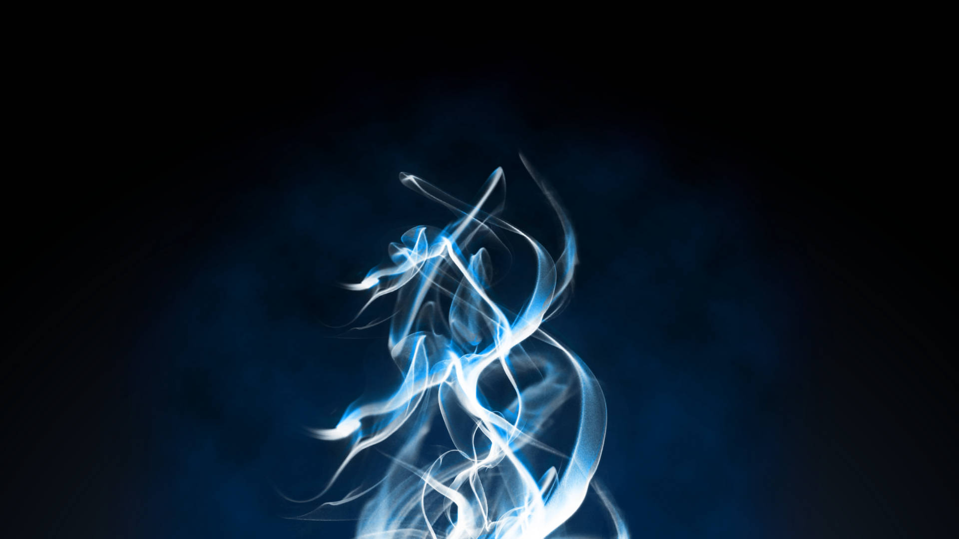 Blue Flames, neon, ethereal blue smoke, Full HD Desktop Wallpaper