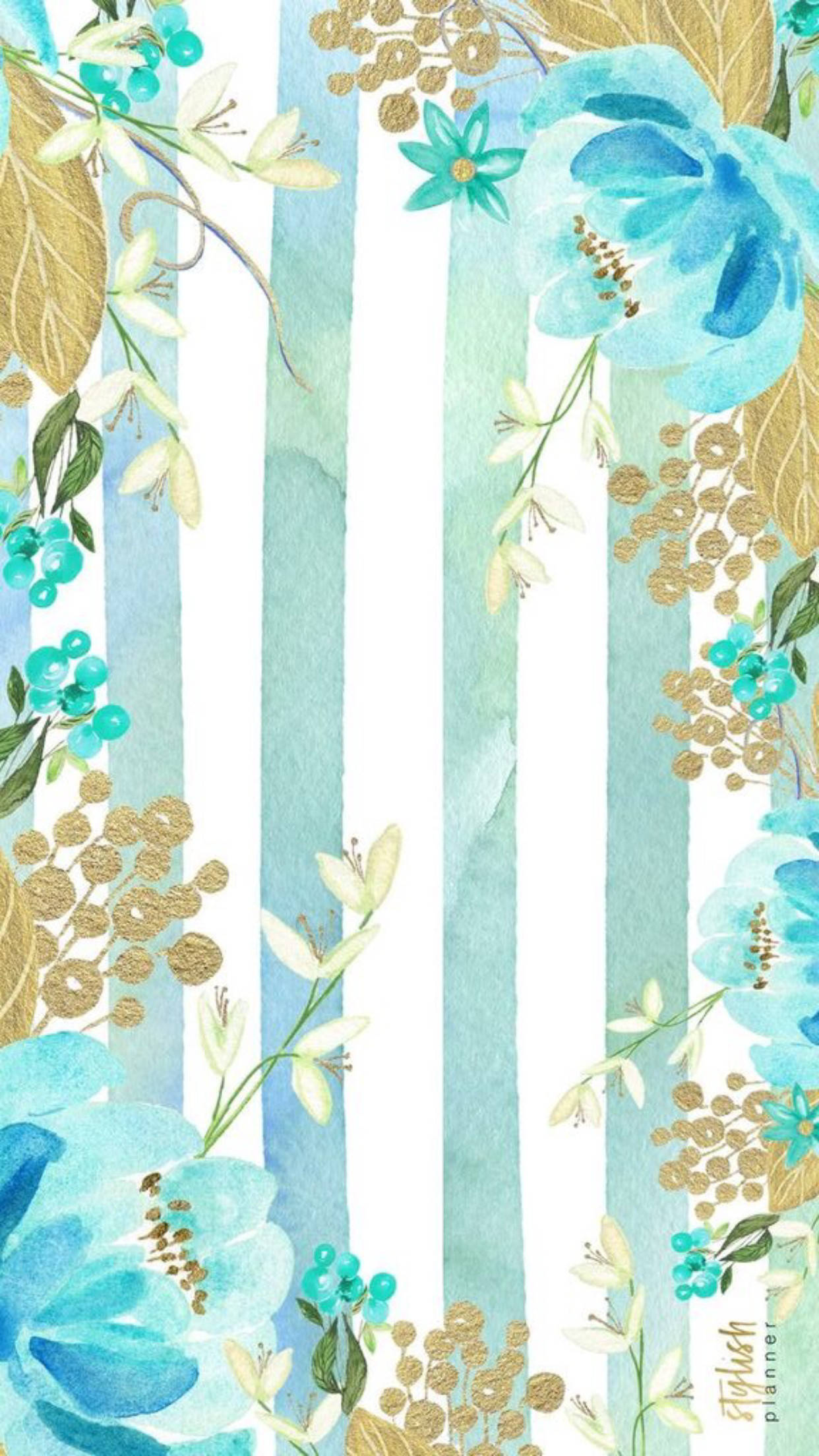 dainty blue flower iphone, watercolor floral wallpaper, blue blooms, Full HD Phone Wallpaper