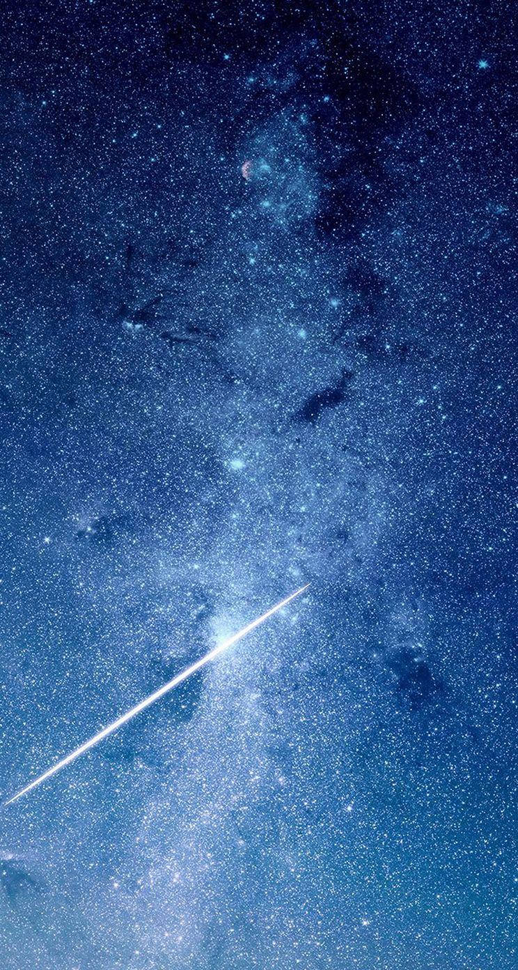 Blue Galaxy, shooting star, deep blue starfield, HD Phone Wallpaper
