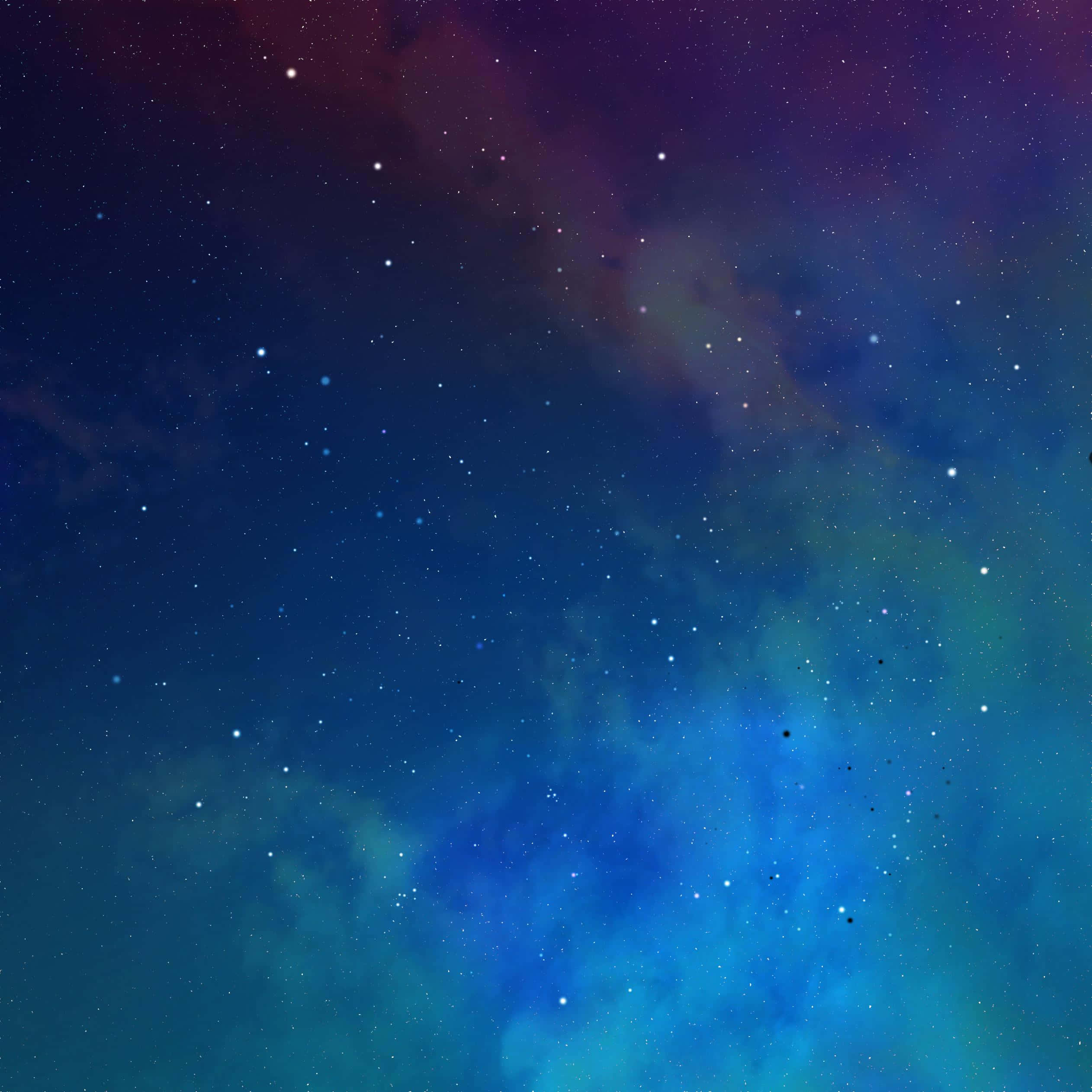 iPad Air 2, deep blue, teal nebulae, Full HD Desktop Wallpaper