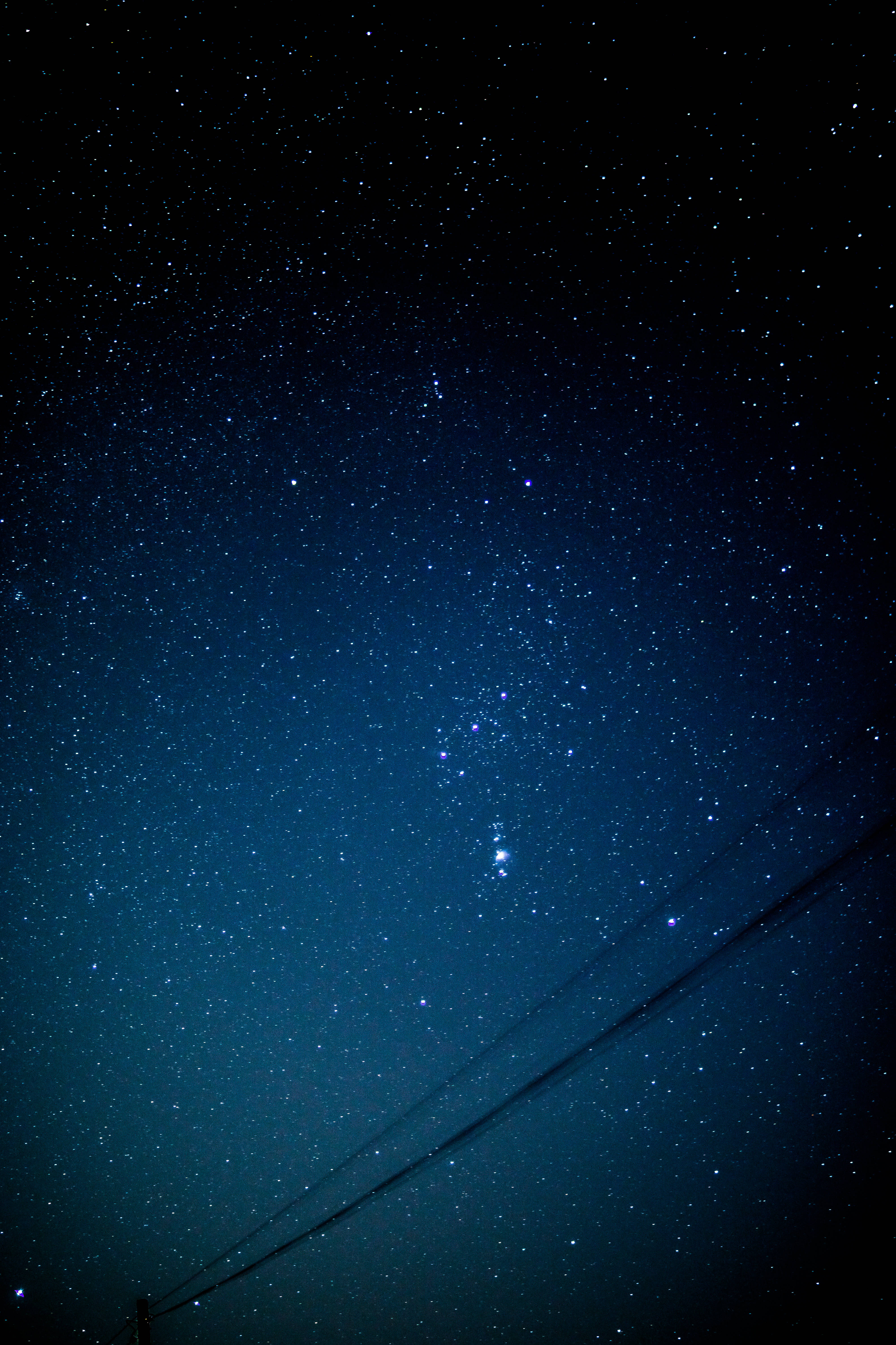 Blue Galaxy, starry night sky, deep blue gradients, 5K Phone Wallpaper