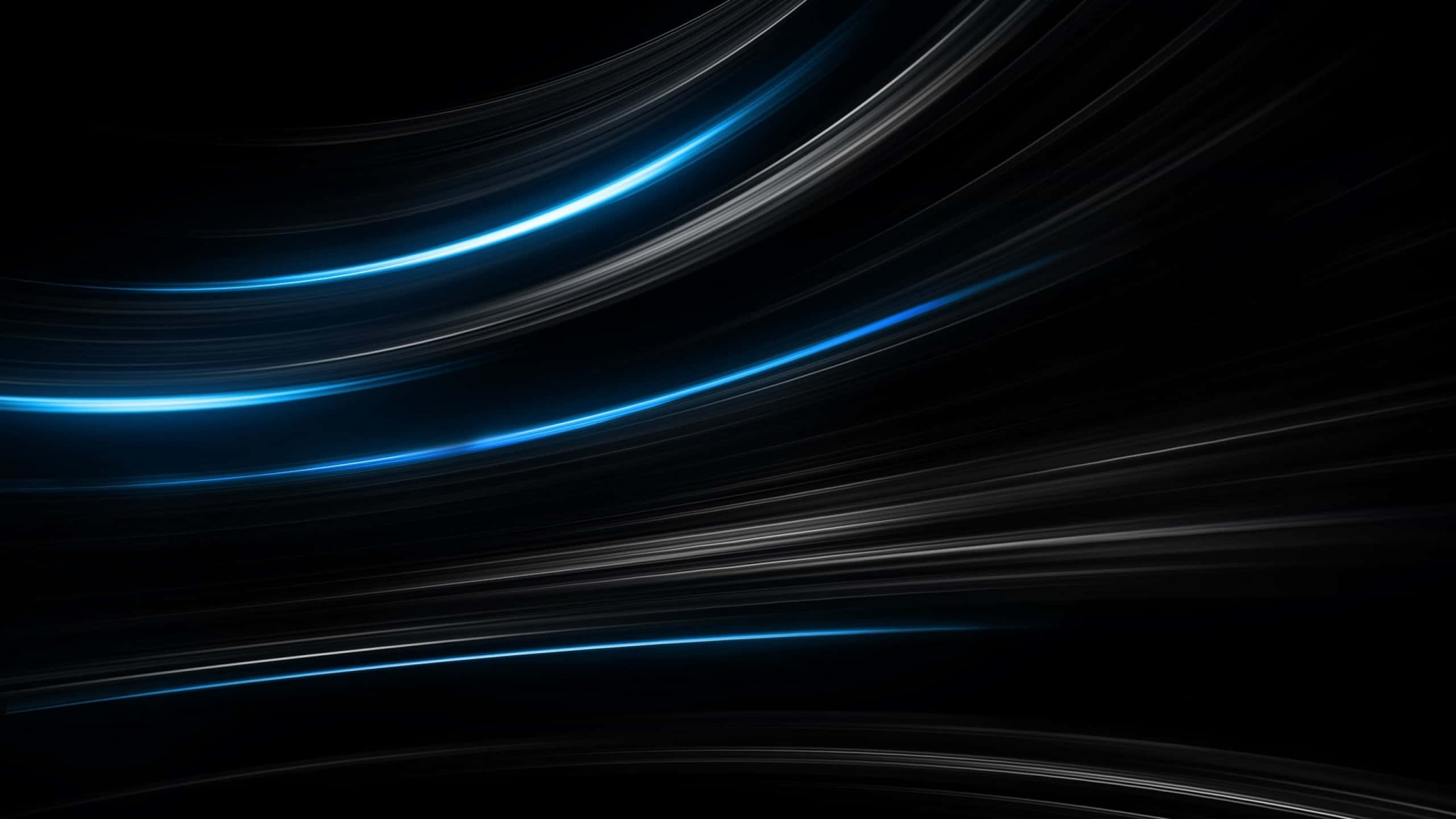blue geometric, black and blue abstract background, glowing blue and white light streaks, 2K Desktop Wallpaper