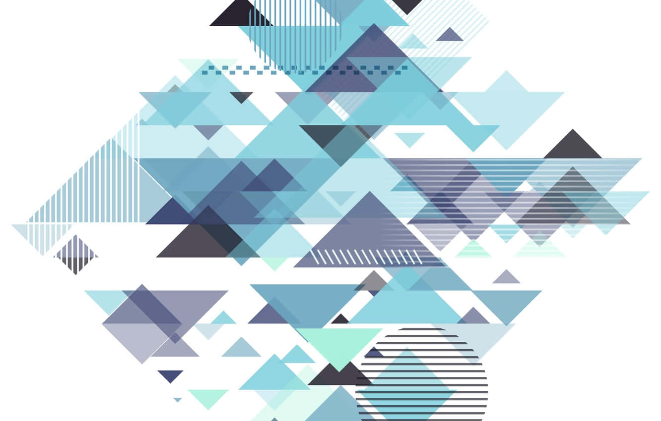 blue geometric, abstract triangles vector, cool blue tones, HD Desktop Wallpaper
