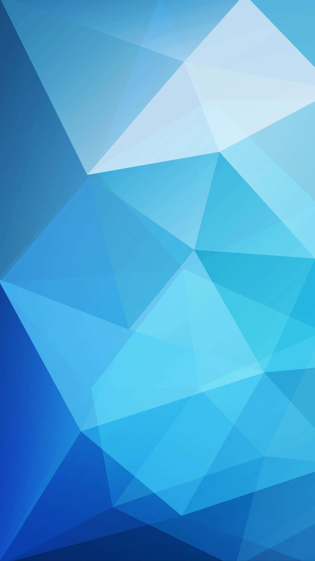 Blue Geometric, blue tones, geometric triangular facets, Full HD Phone Wallpaper