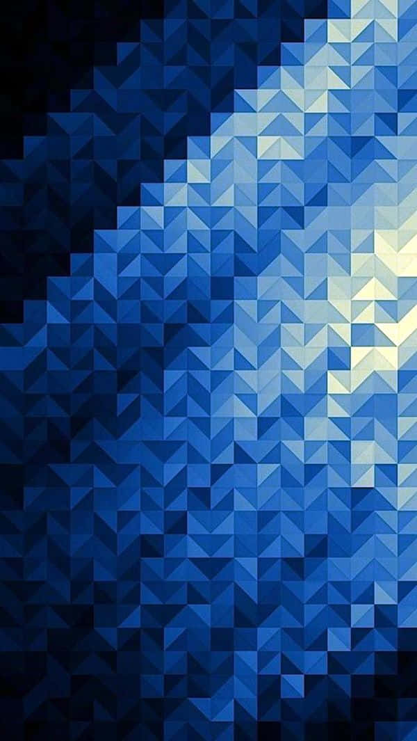 blue geometric, triangles, deep navy, SD Phone Wallpaper
