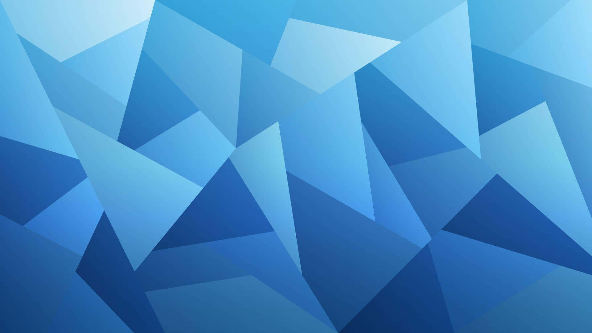 blue geometric, abstract, layered blue triangles, Full HD Desktop Wallpaper