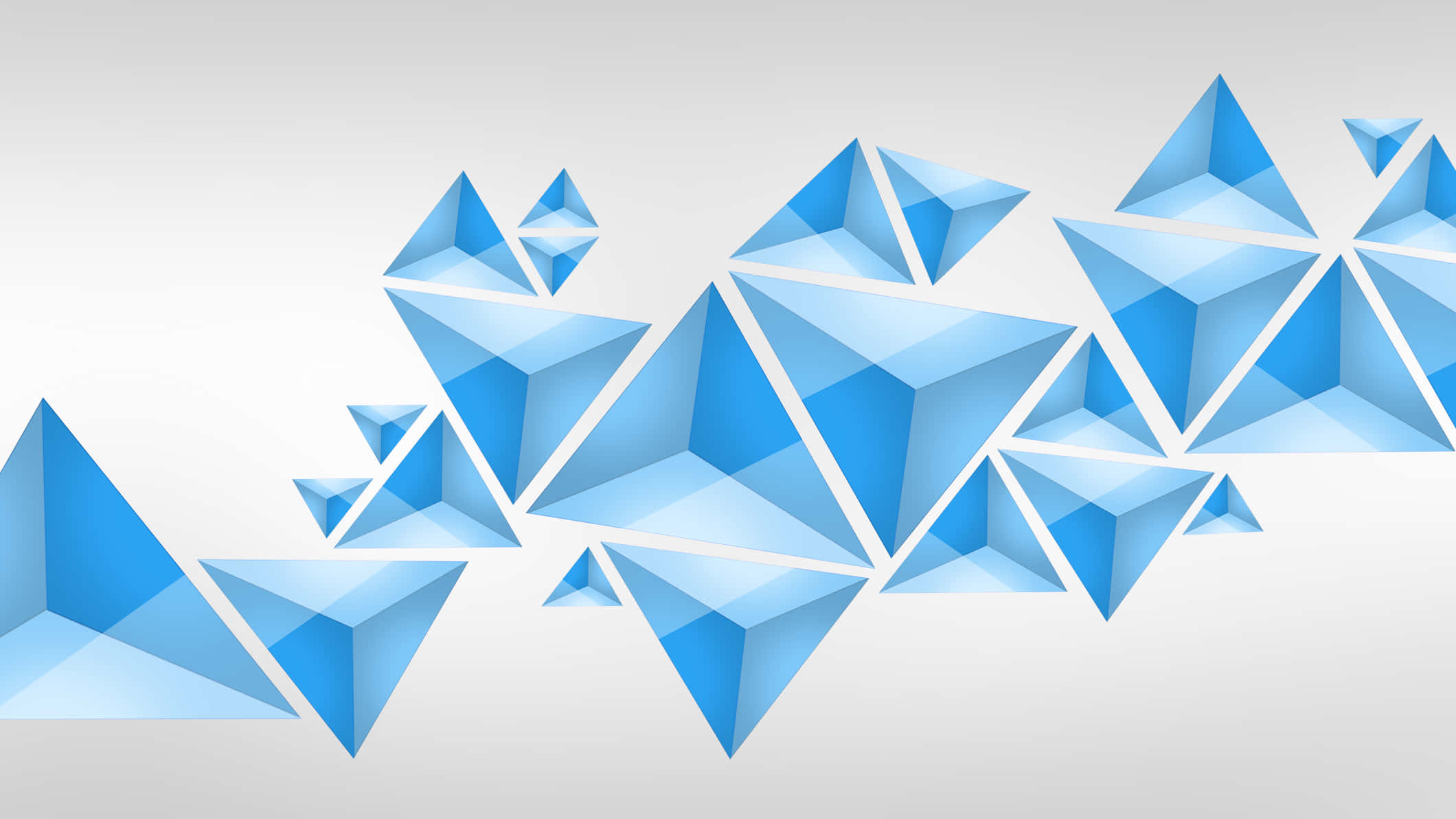 blue geometric, blue triangle, blue triangles, Full HD Desktop Wallpaper