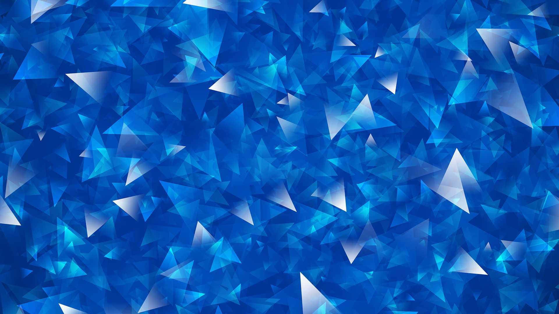 blue triangles, overlapping blue triangles, bright highlights, Full HD Desktop Wallpaper