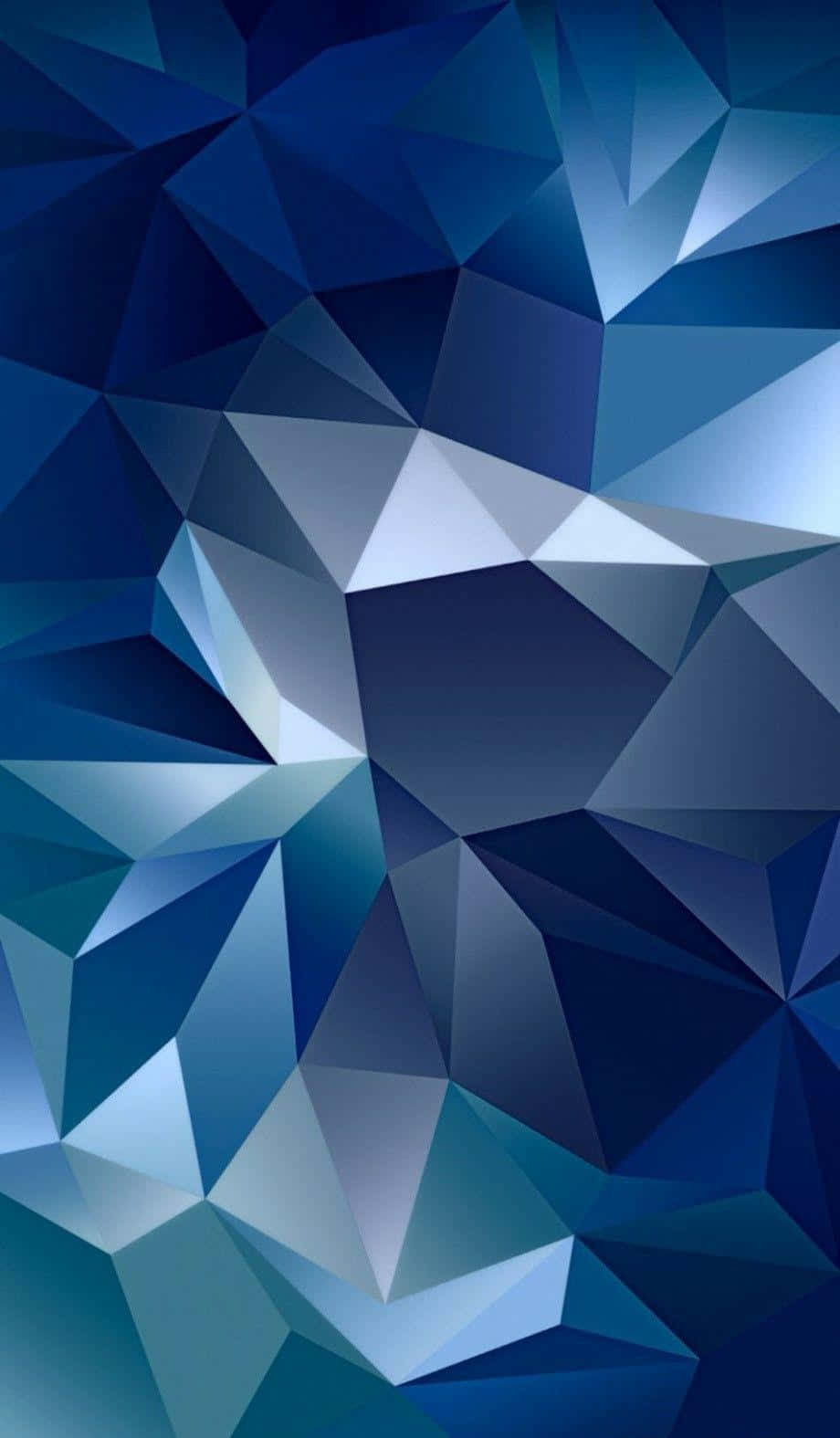 abstract blue polygonal background, interlocking polygonal facets, varying shades of blue, HD Phone Wallpaper