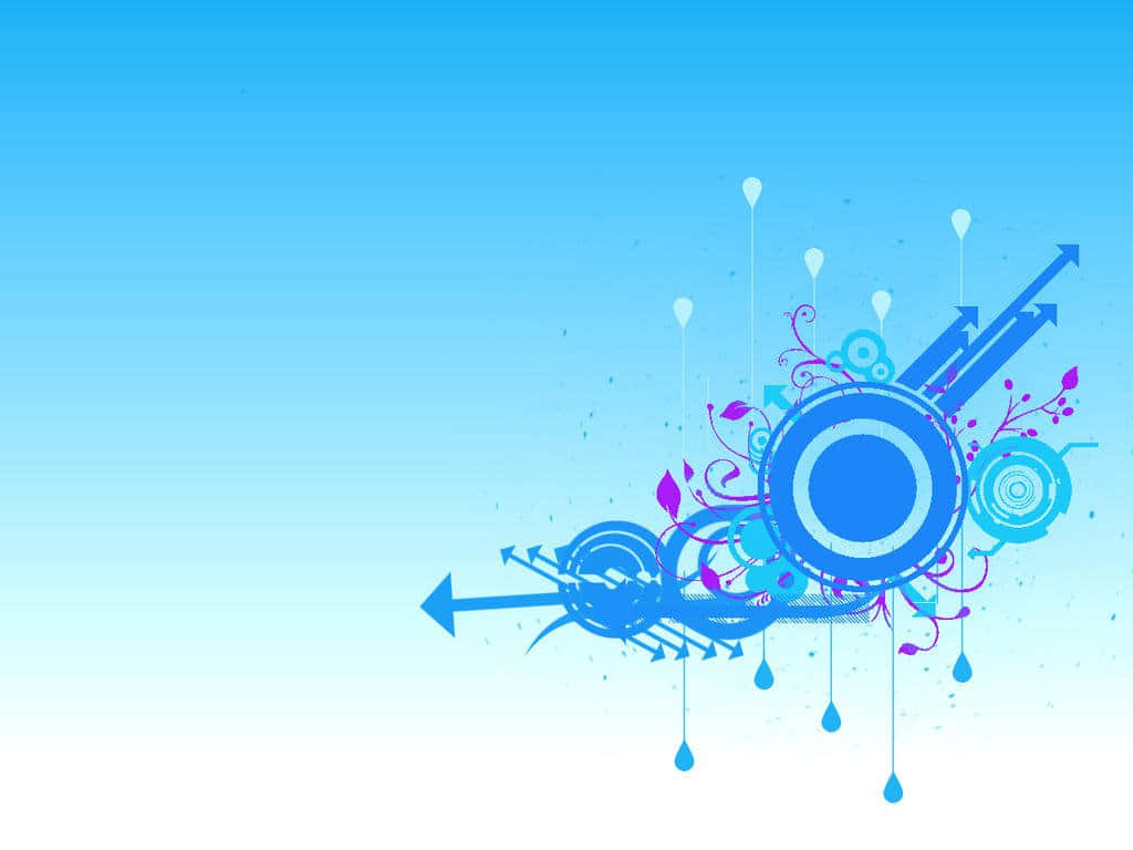 abstract blue and purple design, arrows, circles, SD Desktop Wallpaper