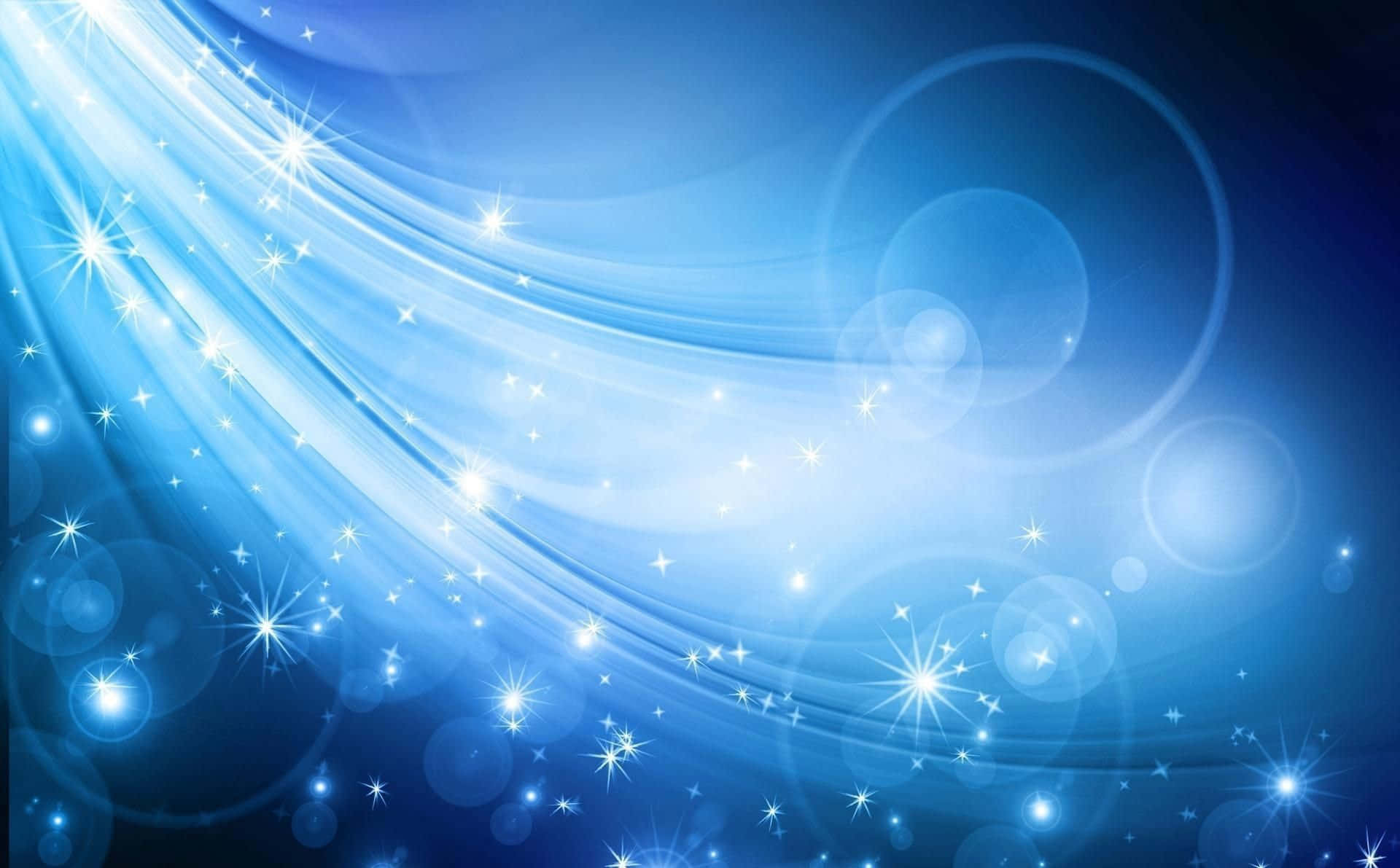 Blue Girly, dark light, sparkling stars, Full HD Desktop Wallpaper