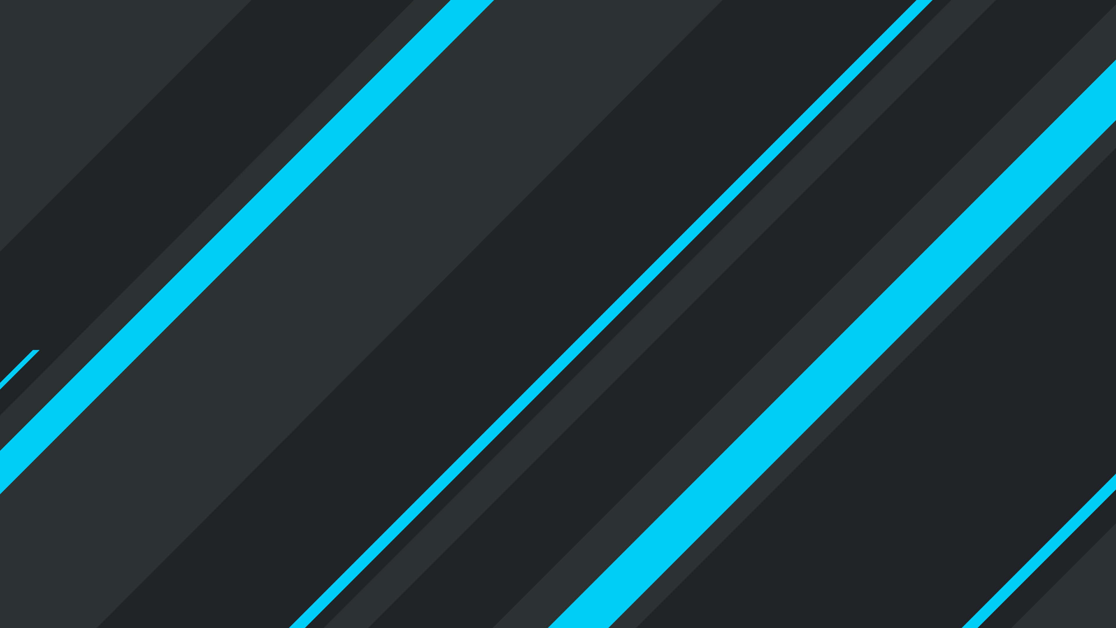 blue gray, cyan diagonal stripes, dark charcoal gray, 4K Desktop Wallpaper