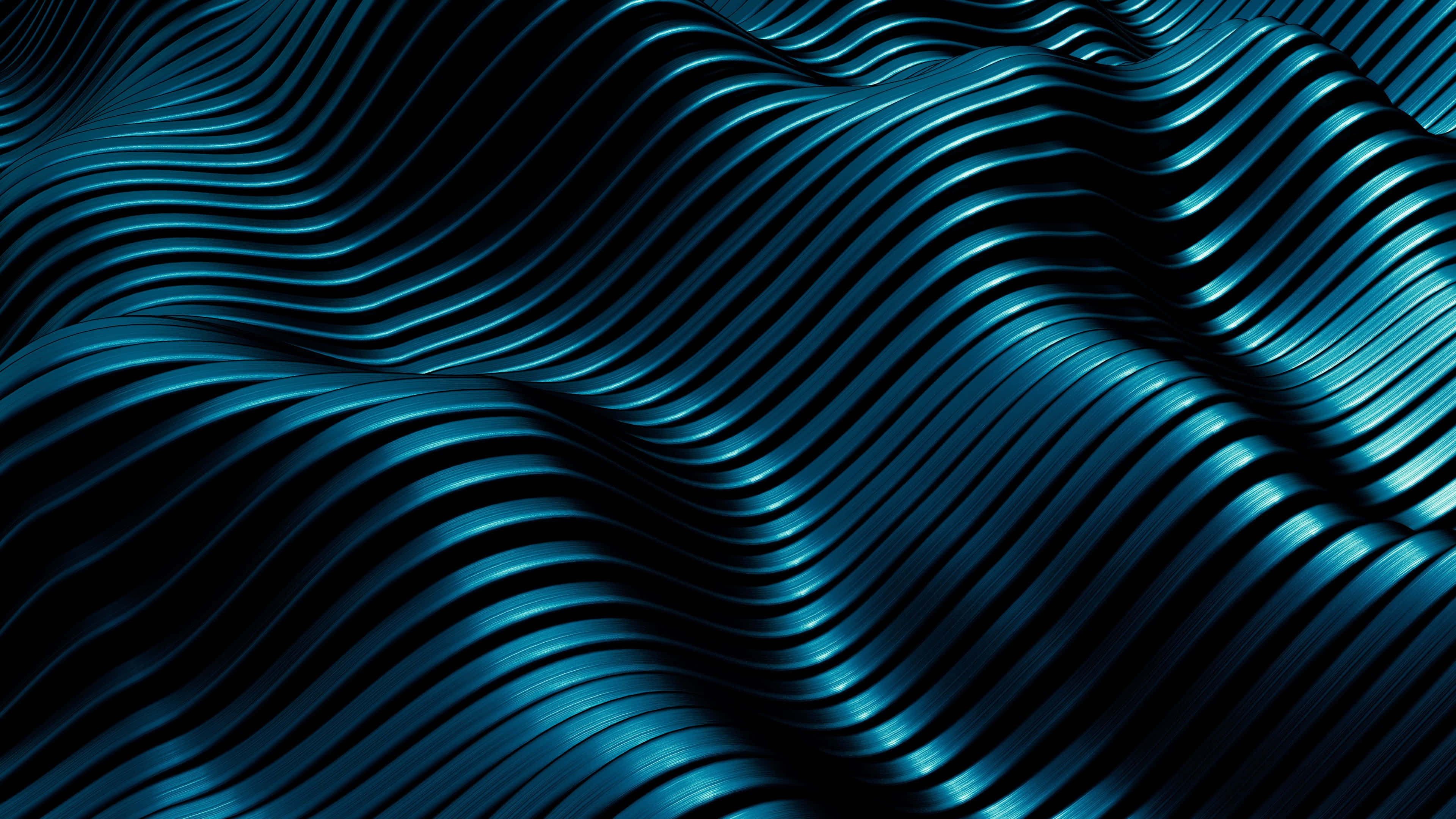 Steel Blue, 3840 x 2160, digital wave pattern, 4K Desktop Wallpaper