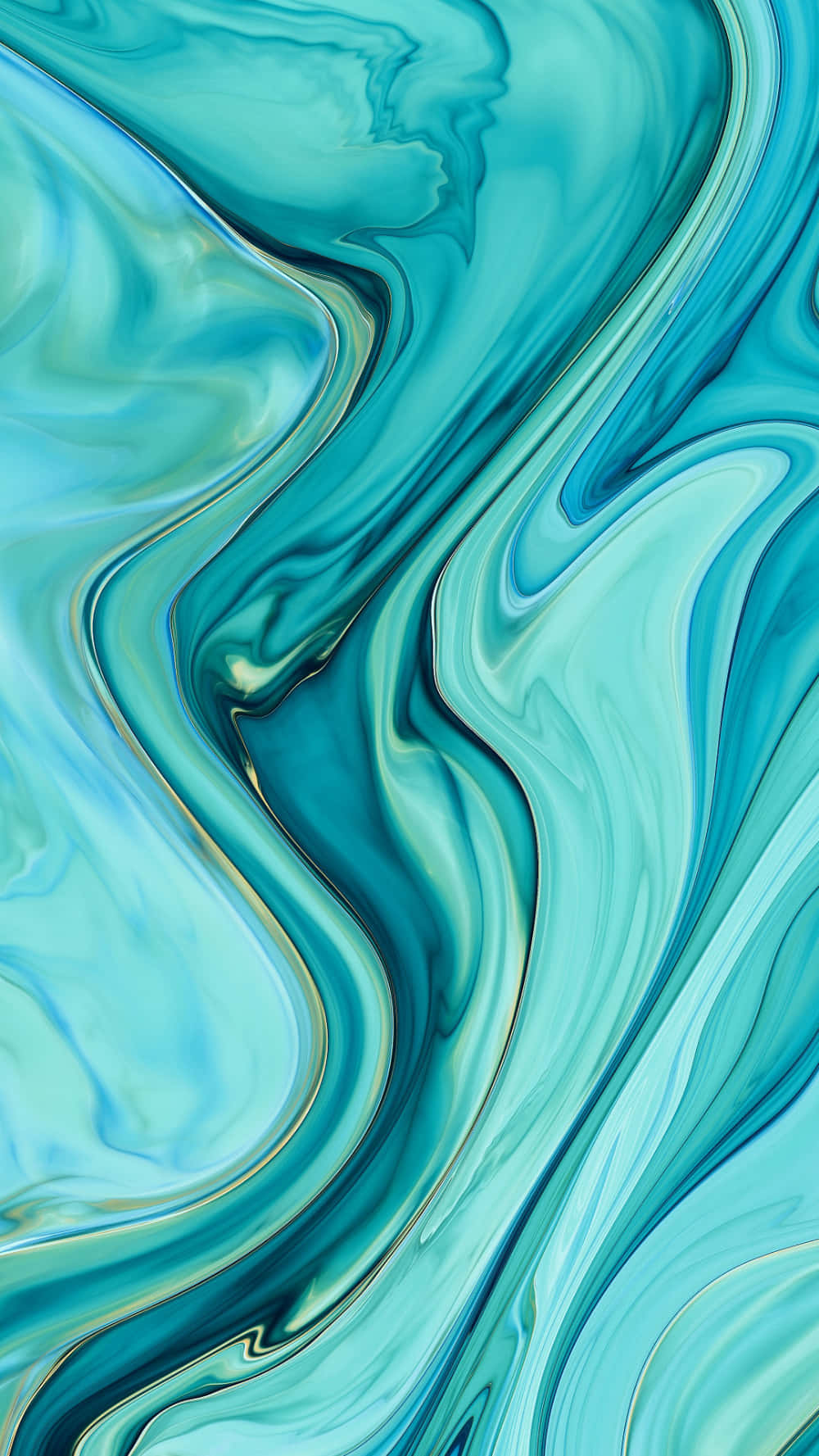 Blue Green Aesthetic, teal, gold, HD Phone Wallpaper
