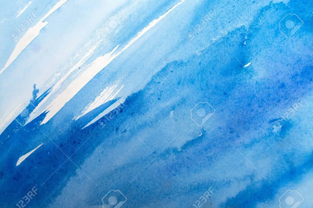 blue grunge, blue watercolor wash, white brushstrokes, HD Desktop Wallpaper