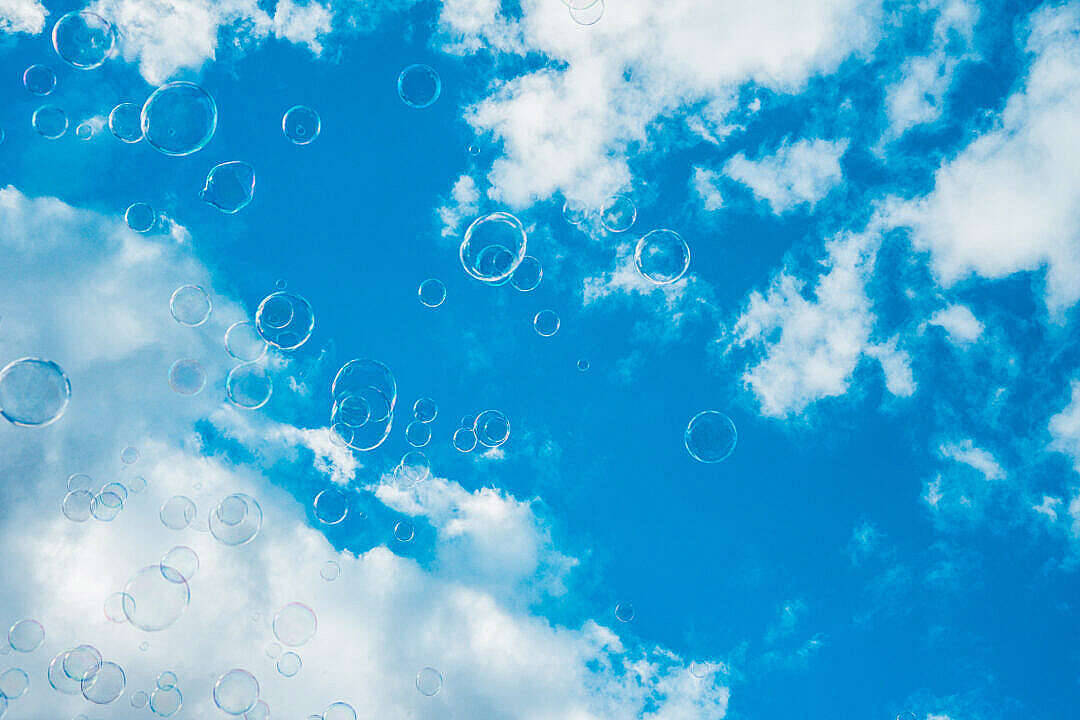 Blue HD, vibrant blue sky, fluffy white clouds, SD Desktop Wallpaper
