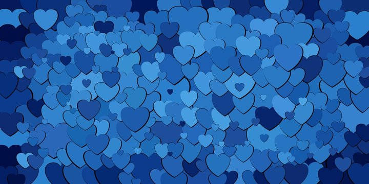 Blue Heart, blue hearts, layered, SD Desktop Wallpaper