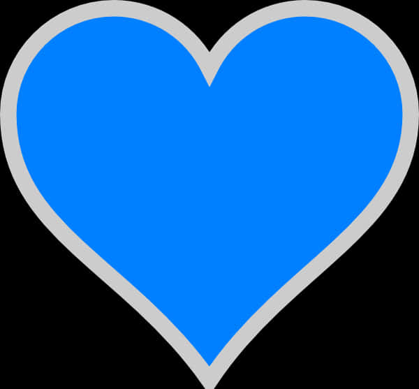 Blue Heart, bold blue heart, light gray outline, SD Desktop Wallpaper