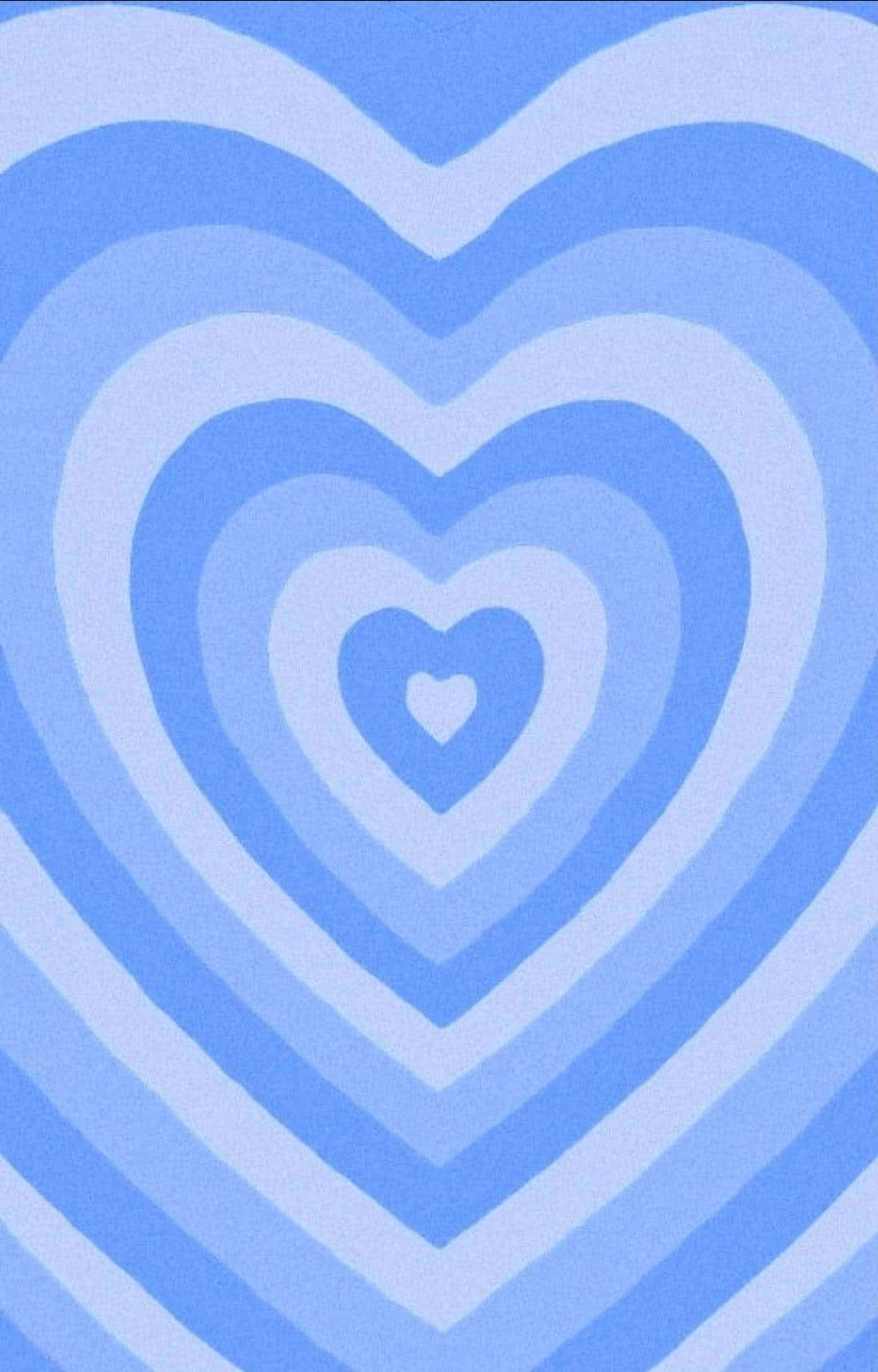 Blue Heart, concentric hearts, soft blue, HD Phone Wallpaper