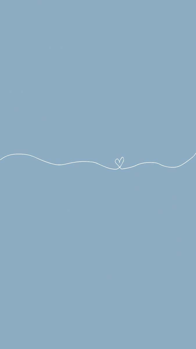 blue aesthetic heart, line art, light blue, SD Phone Wallpaper