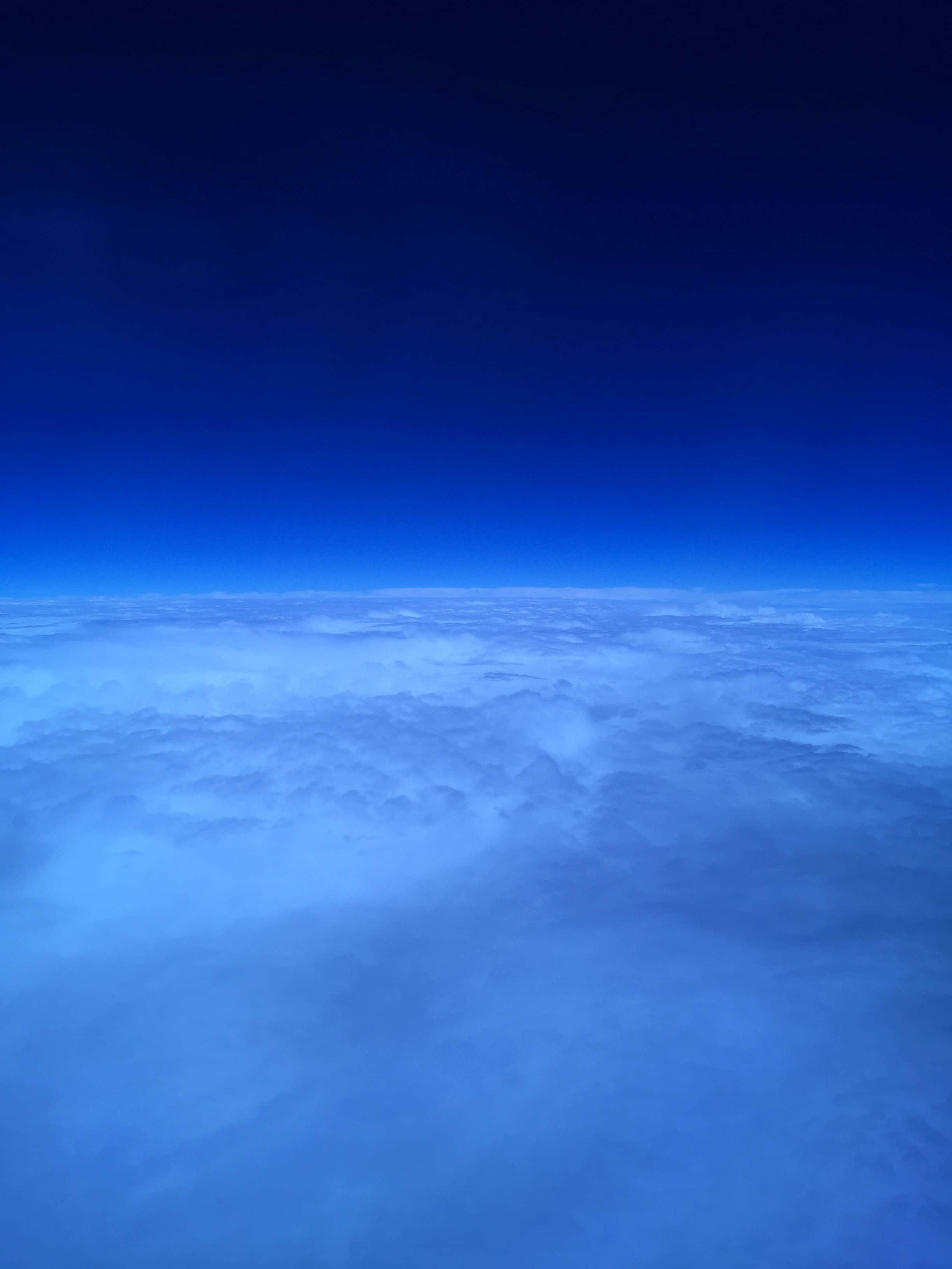 Blue Horizon, blue clouds, deep indigo sky, 2K Phone Wallpaper