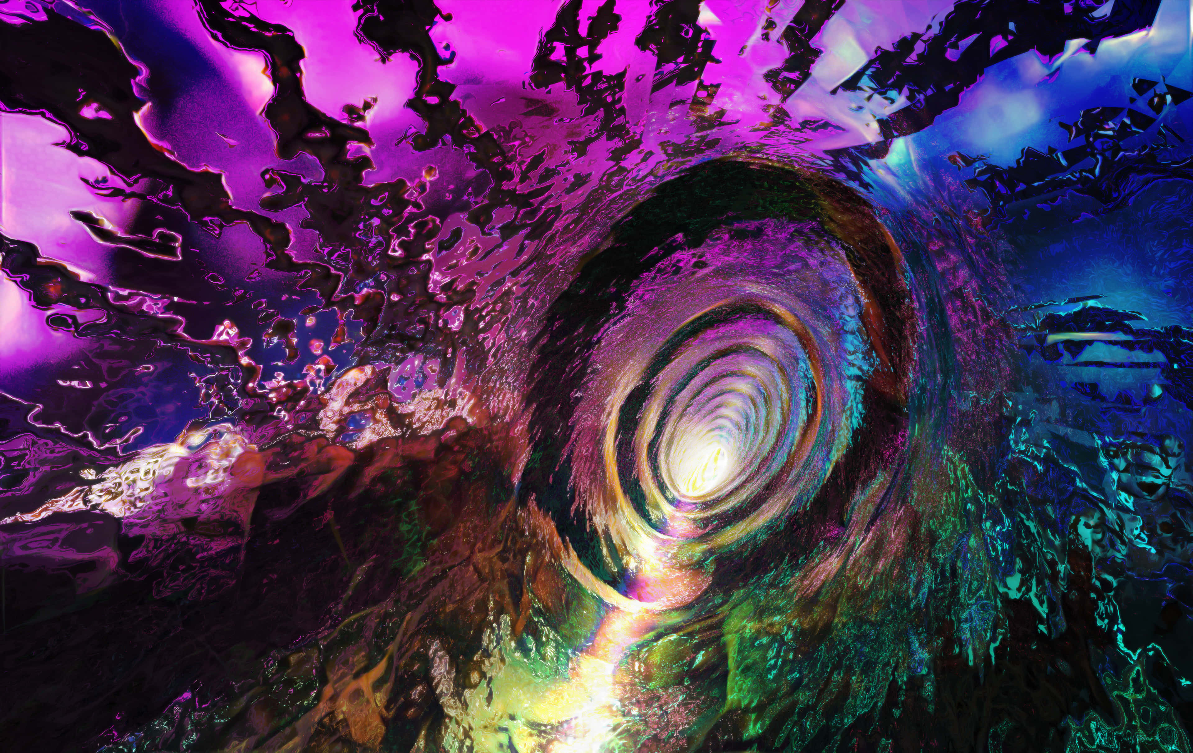 Cosmic 4K, vibrant purple blue, green hues, 4K Desktop Wallpaper