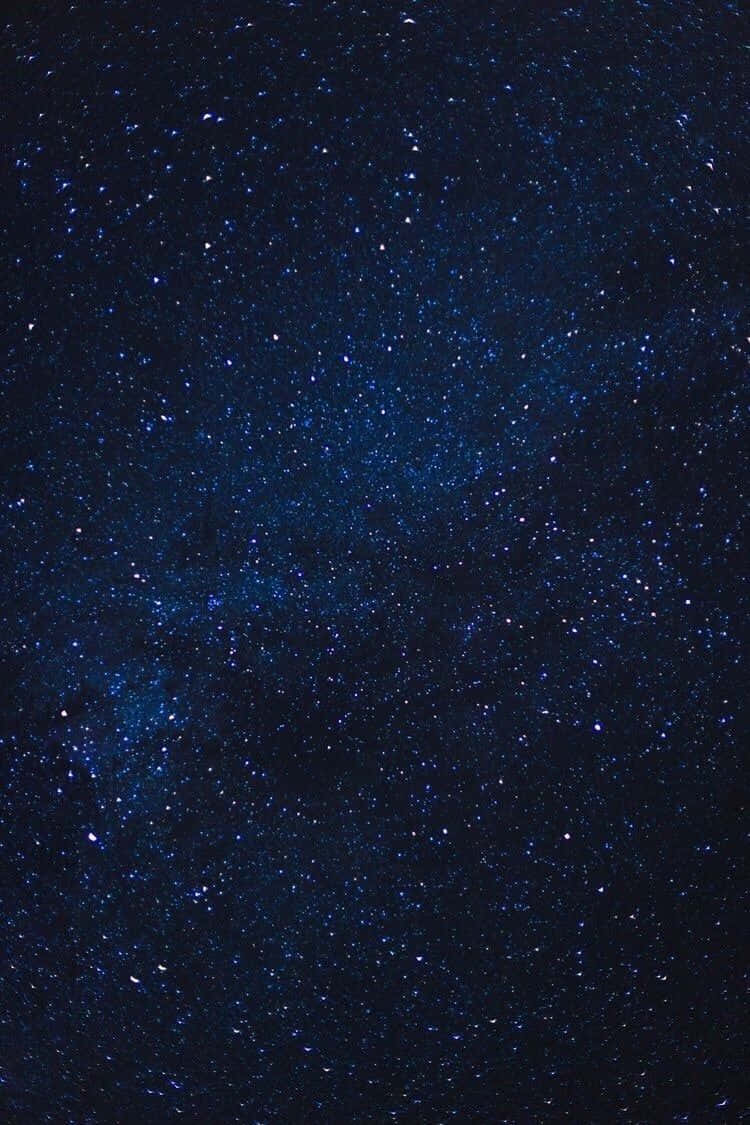 Dark Blue Star, deep blue night sky, twinkling stars, SD Phone Wallpaper