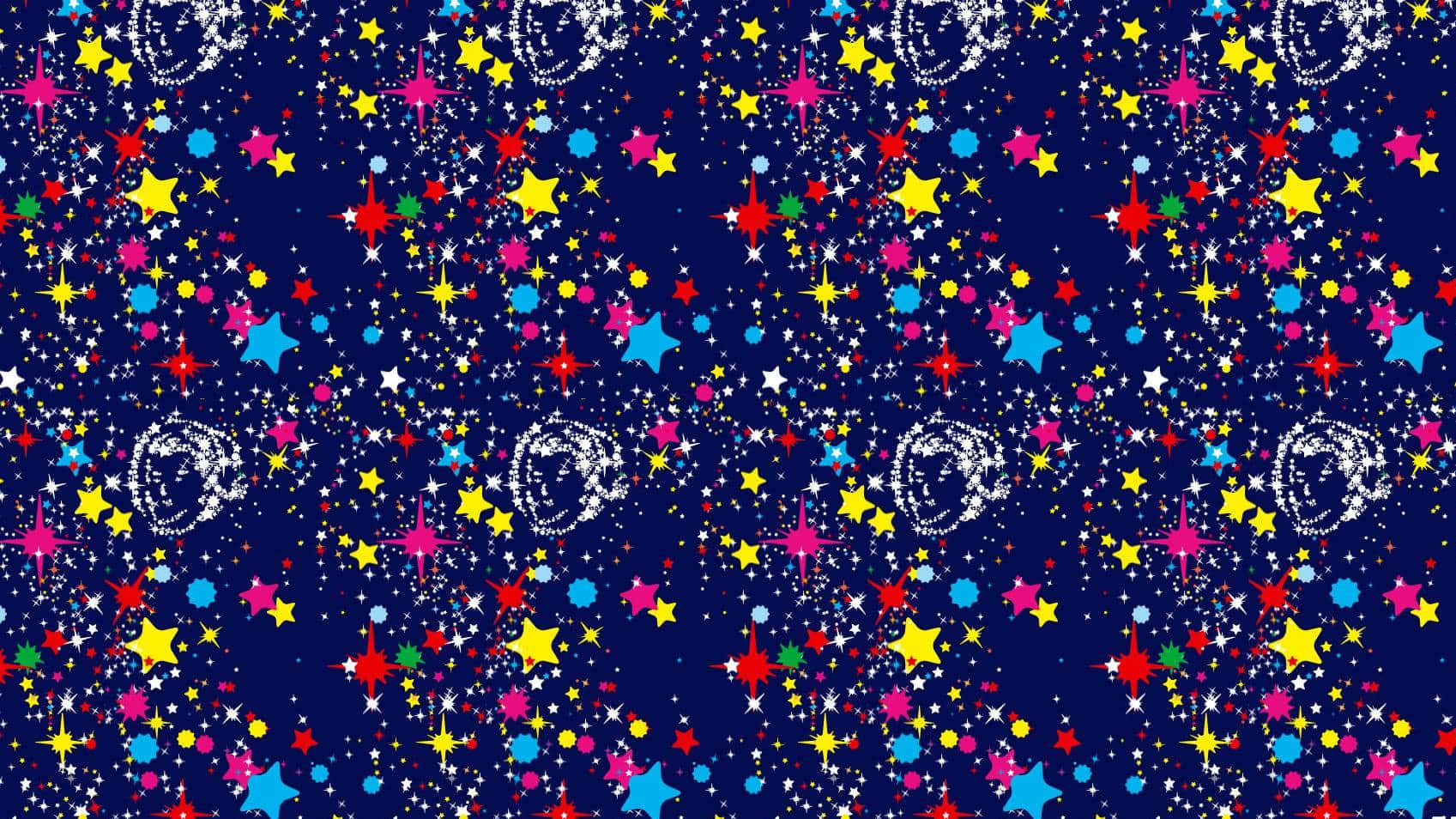 Blue Hypebeast, deep blue night sky, vibrant multicolored stars, HD Desktop Wallpaper