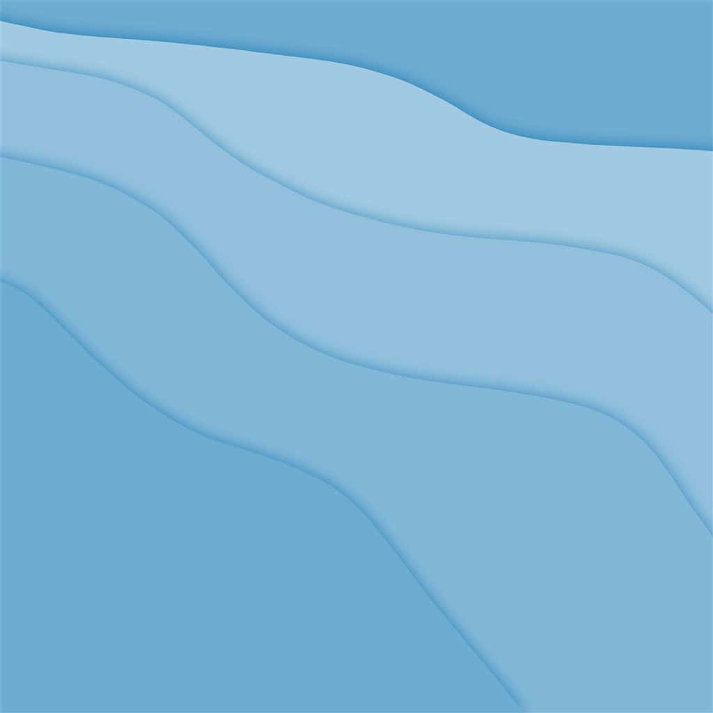 Blue iPad, soft layered blue waves, minimalist abstract background, SD Desktop Wallpaper
