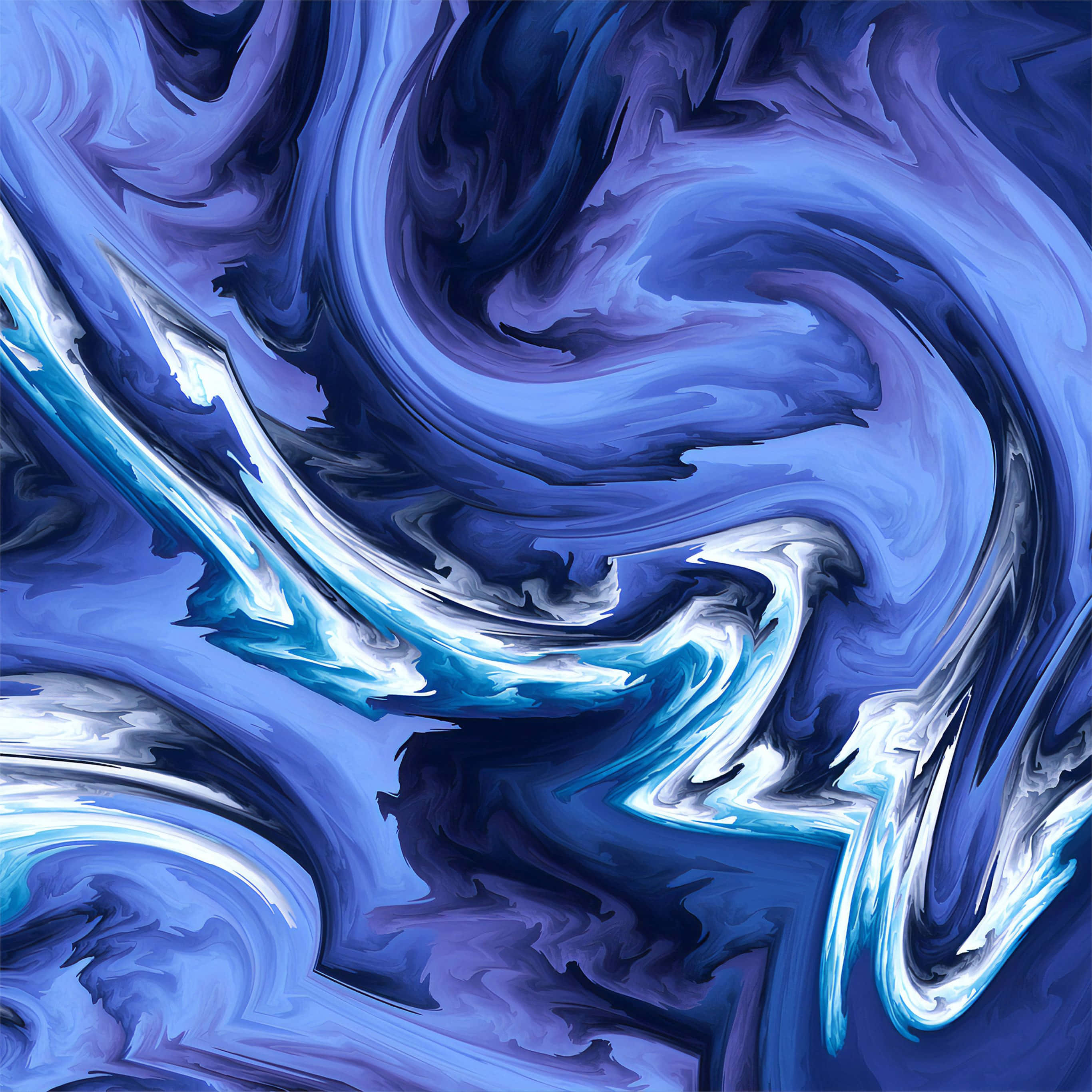 Blue iPad, swirling blues, whites, 2K Desktop Wallpaper