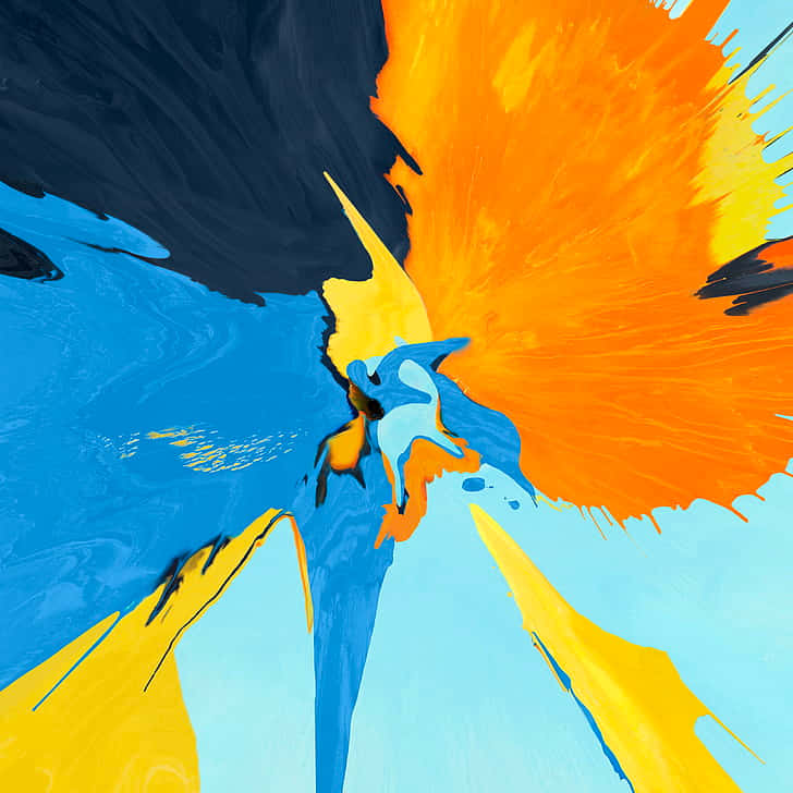 blue, yellow, orange, SD Desktop Wallpaper