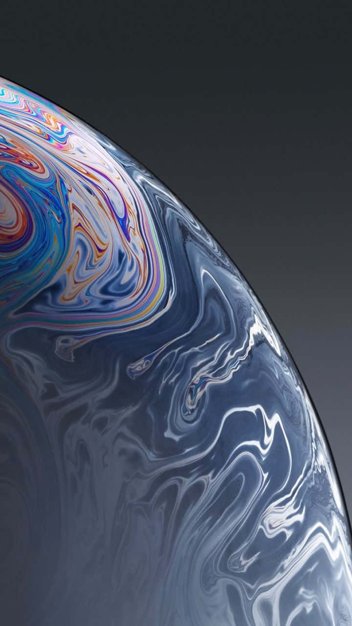 Blue iPhone XR, soap bubble, iridescent surface, HD Phone Wallpaper