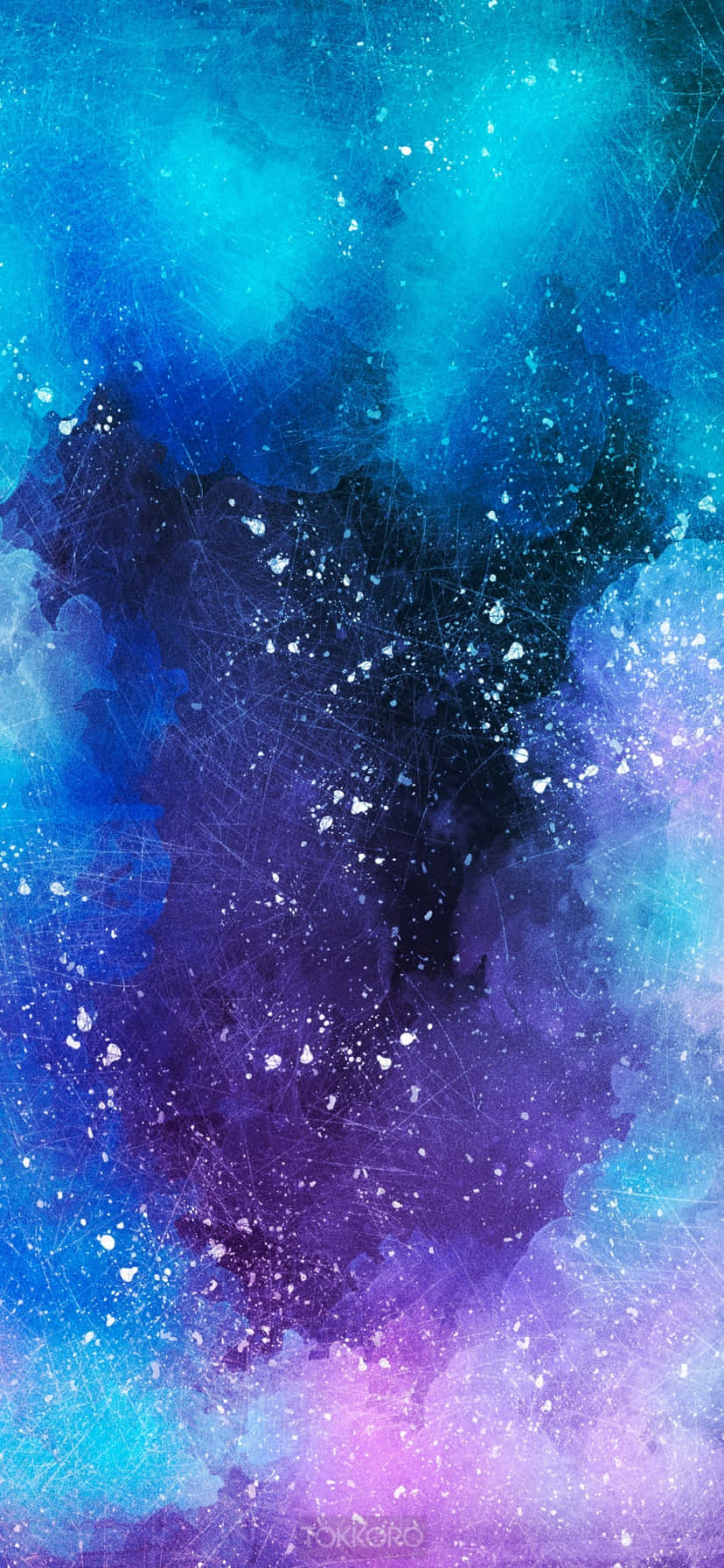 Blue iPhone Xr, cosmic nebula, vivid blues, HD Phone Wallpaper