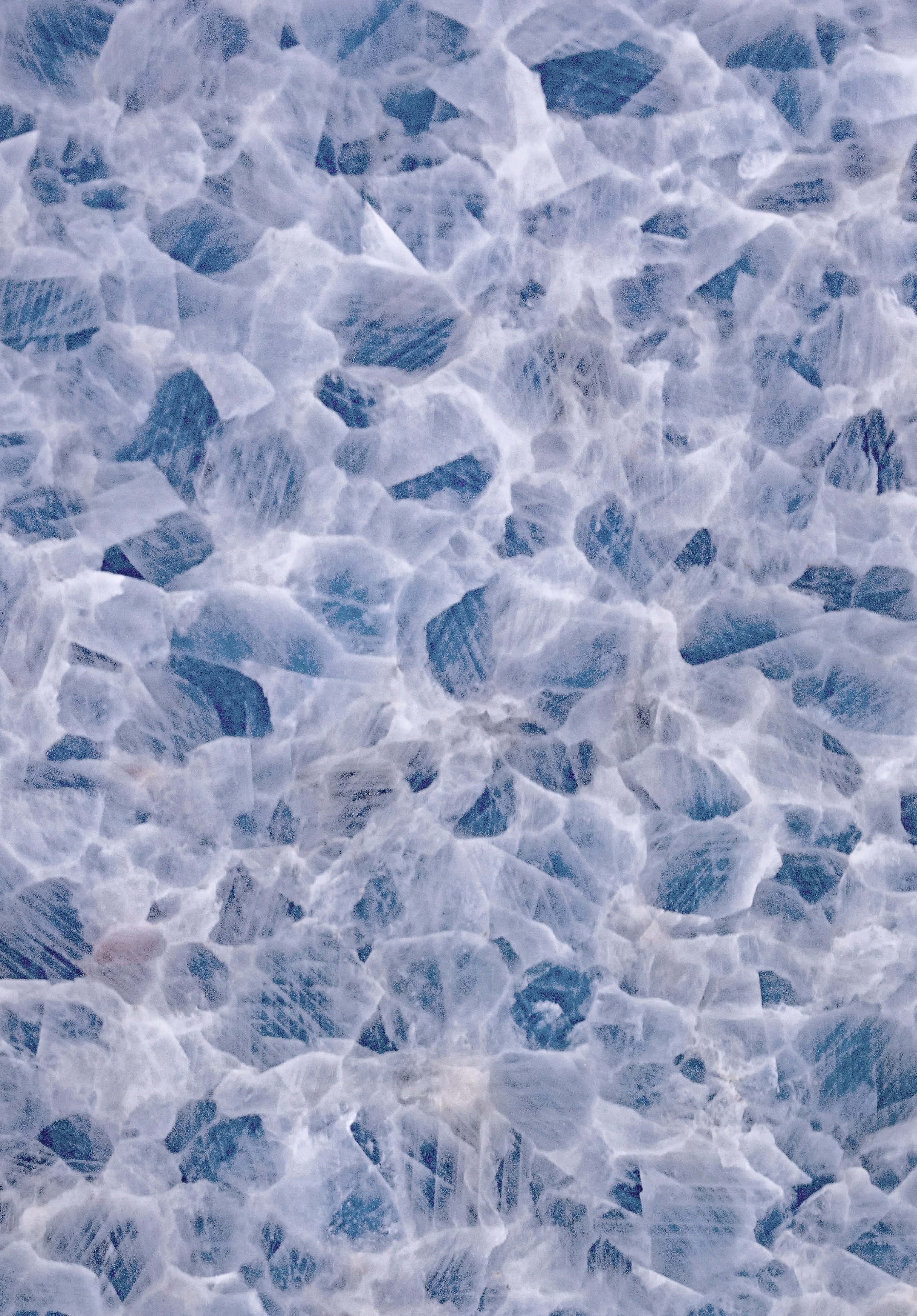 Blue iPhone Xr, ice crystals, textured blue and white frozen surface, 2K Phone Wallpaper
