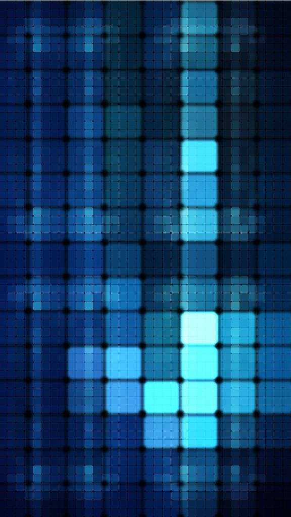 rectangular tabs, blue iPhone, glowing blue squares, SD Phone Wallpaper