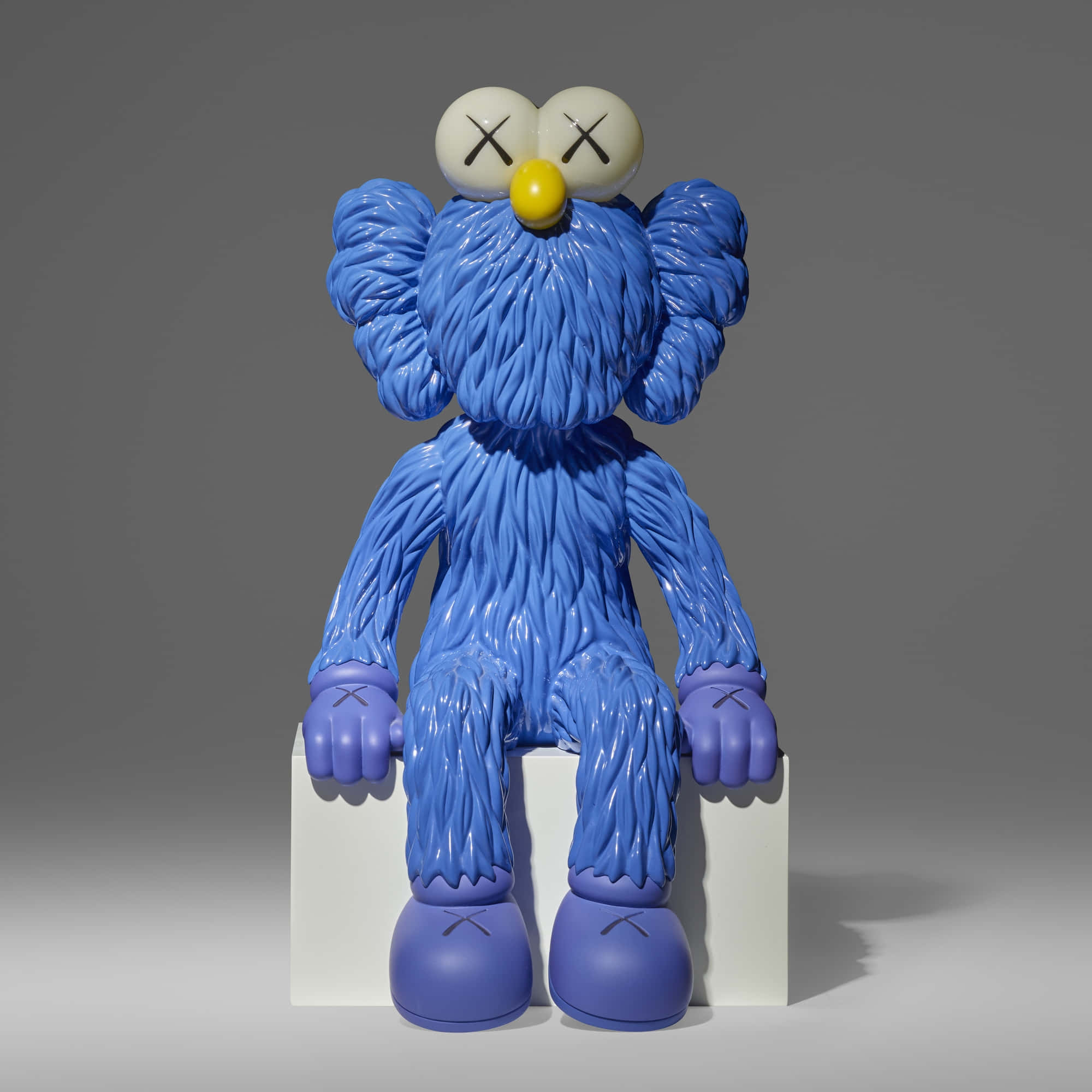 Blue Kaws, glossy blue, X'd eyes, Full HD Desktop Wallpaper