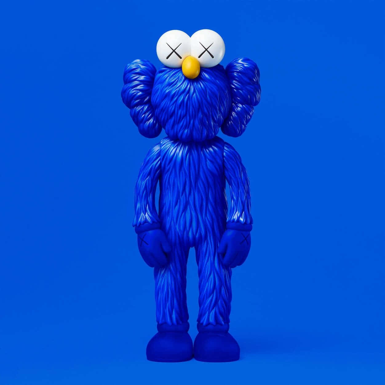 Blue Kaws, glossy blue, crossed-out eyes, SD Desktop Wallpaper