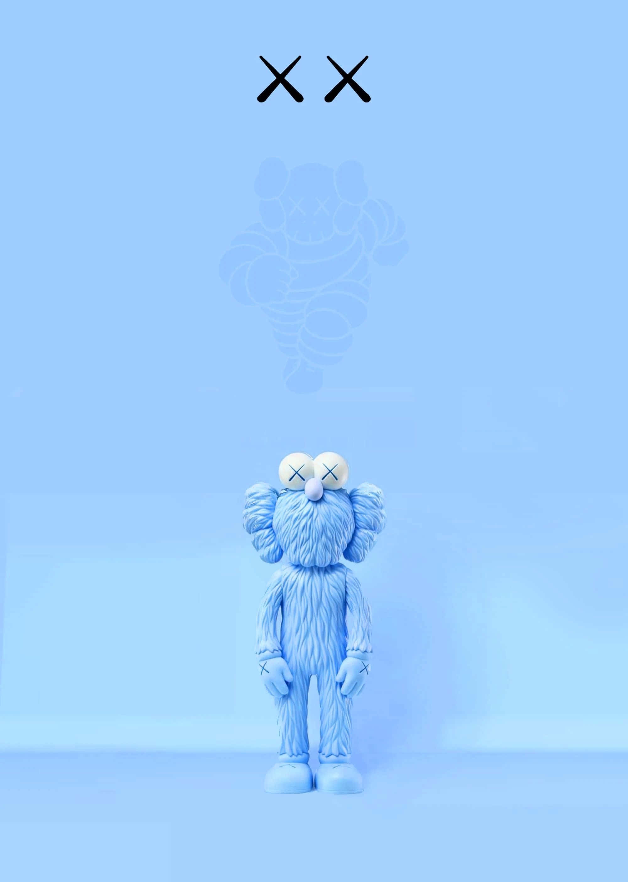 Blue Kaws, KAWS figure, furry, 2K Phone Wallpaper