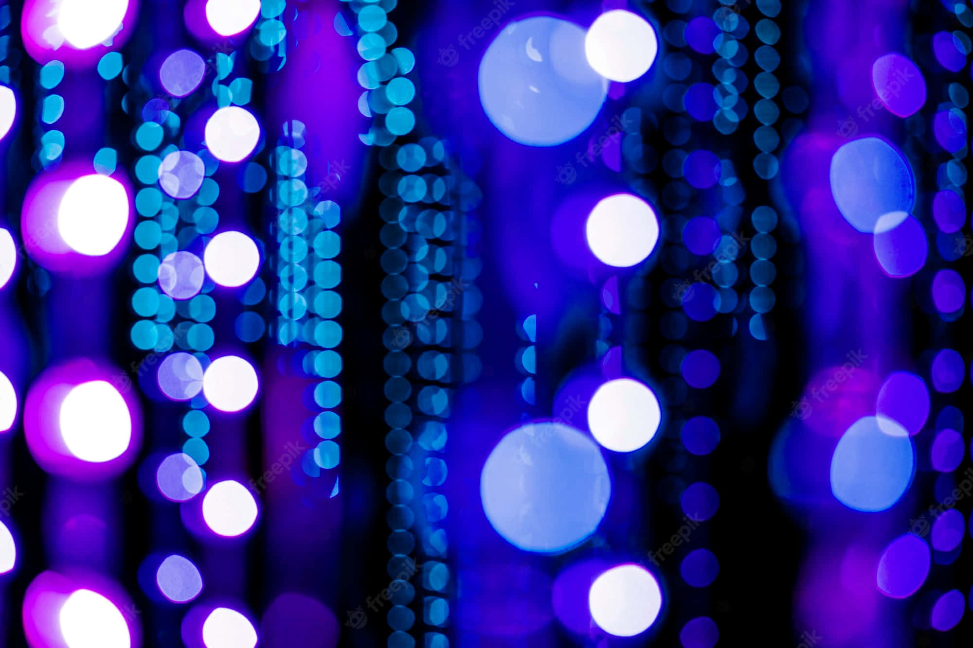 Blue LED, vibrant purple and blue bokeh lights, glowing orbs, Full HD Desktop Wallpaper