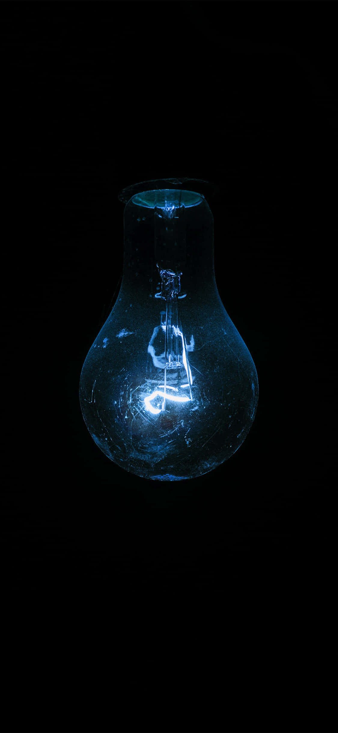 Blue LED, glowing blue, vintage light bulb, Full HD Phone Wallpaper