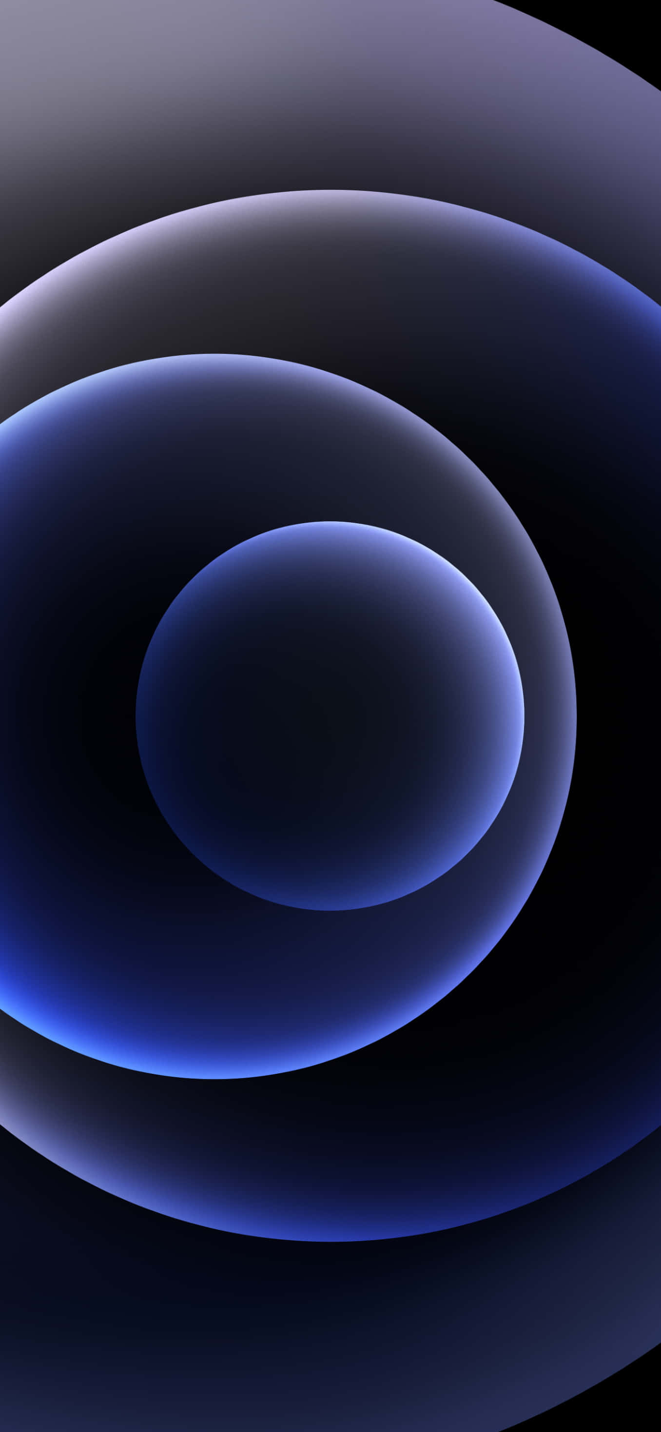 solid blue, iPhone, glowing blue spheres, 2K Phone Wallpaper