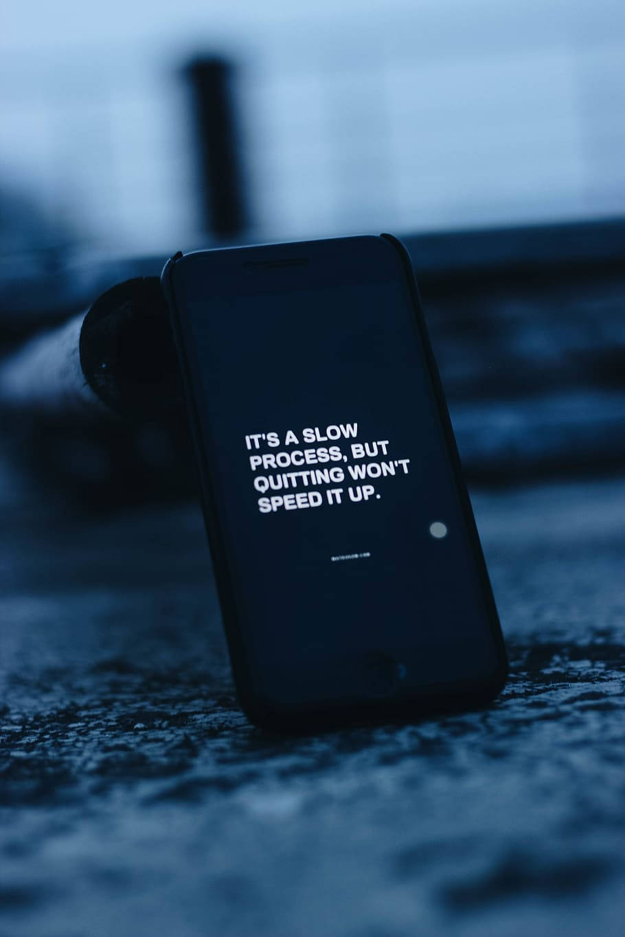 Blue Aesthetic Quote iPhone Lock Screen, smartphone, motivational quote, HD Phone Wallpaper