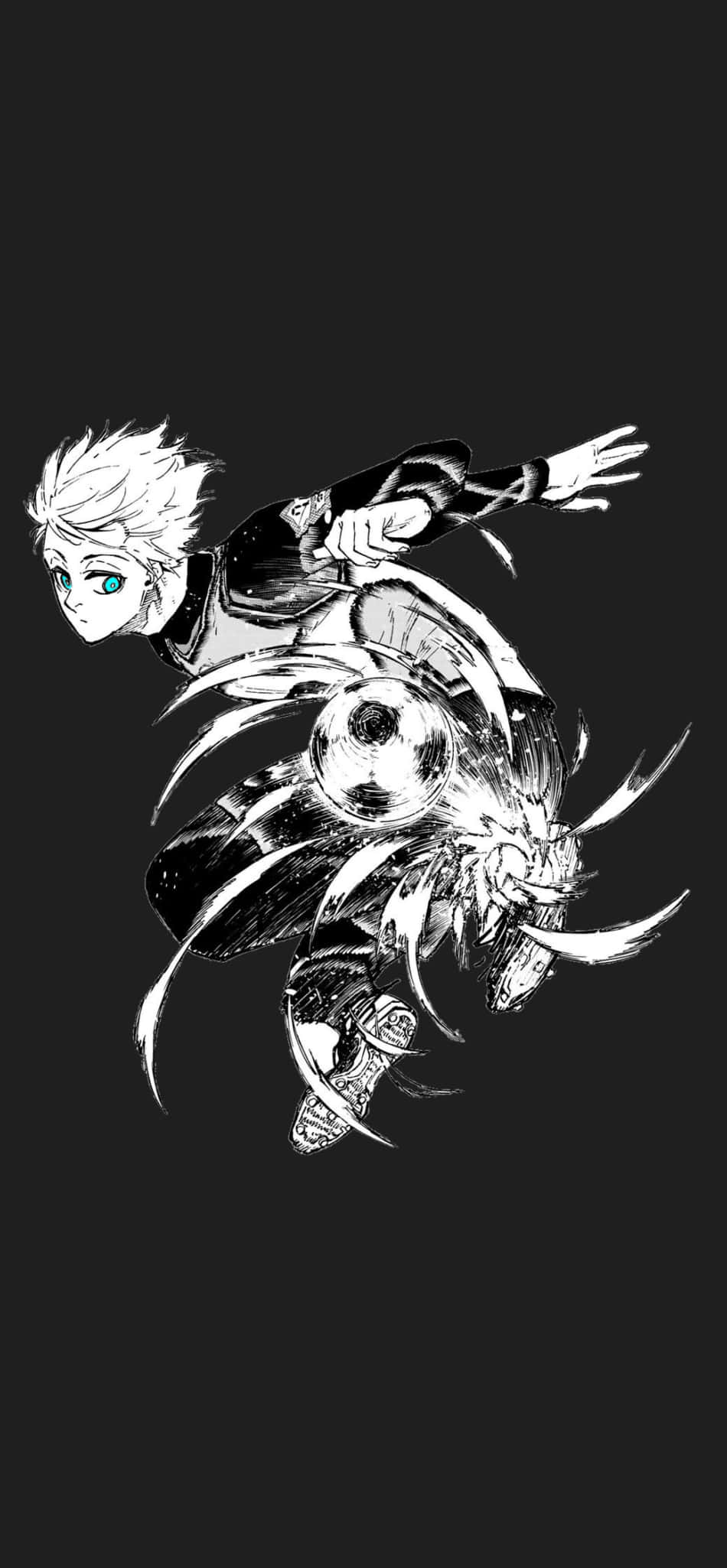 Blue Lock, anime character, spiky white hair, Full HD Phone Wallpaper